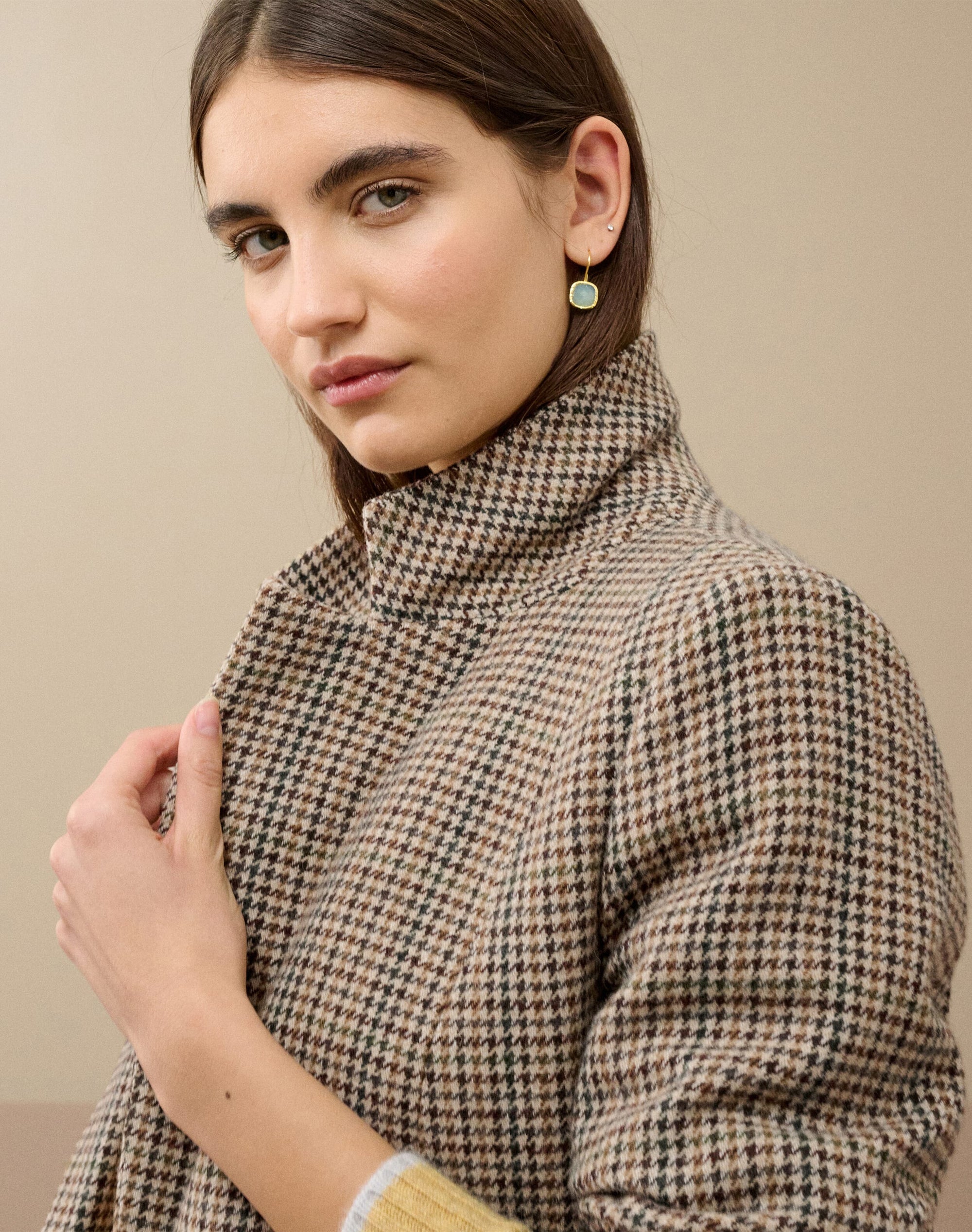 Houndstooth Wool Blazer