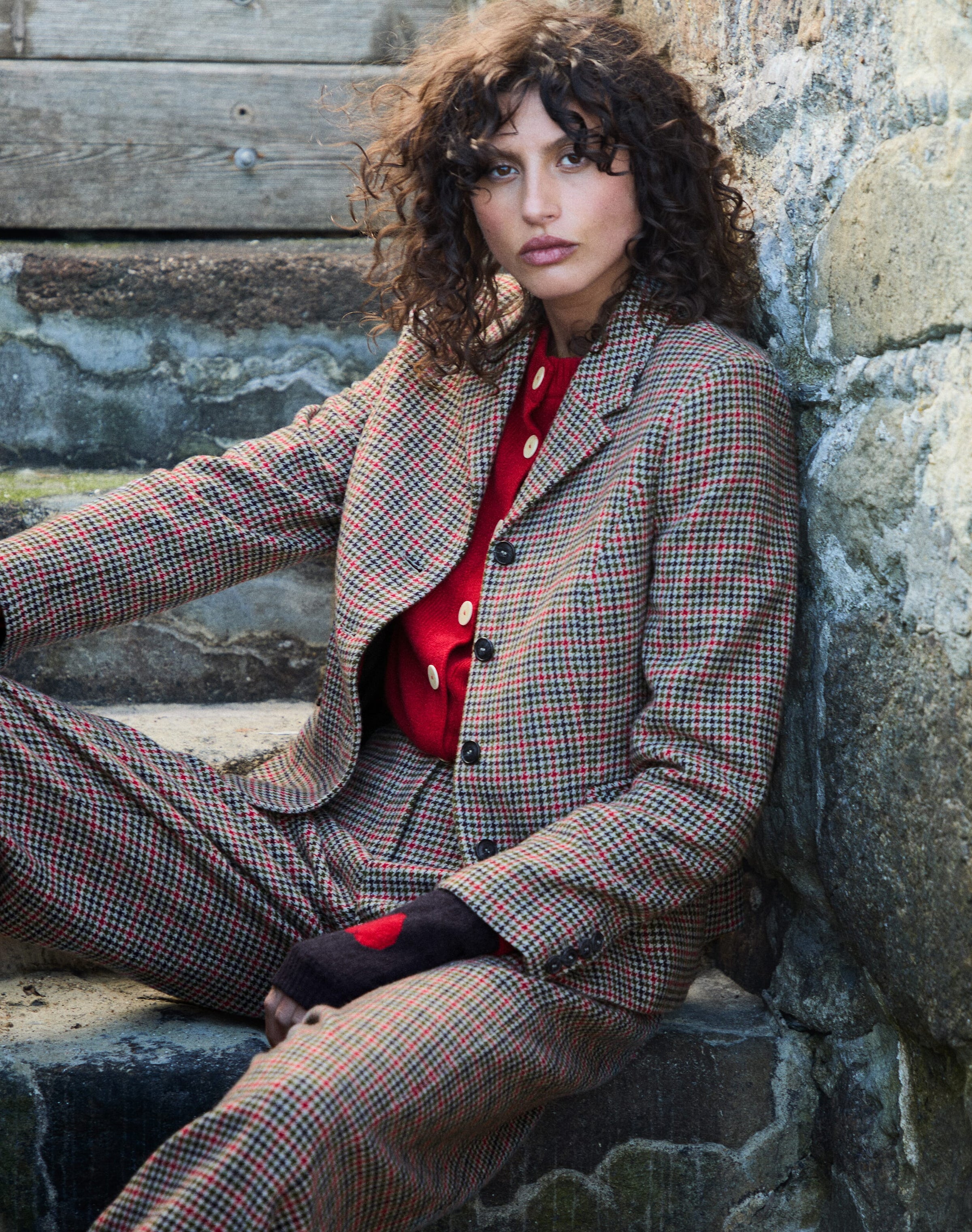 Houndstooth Wool Jacket