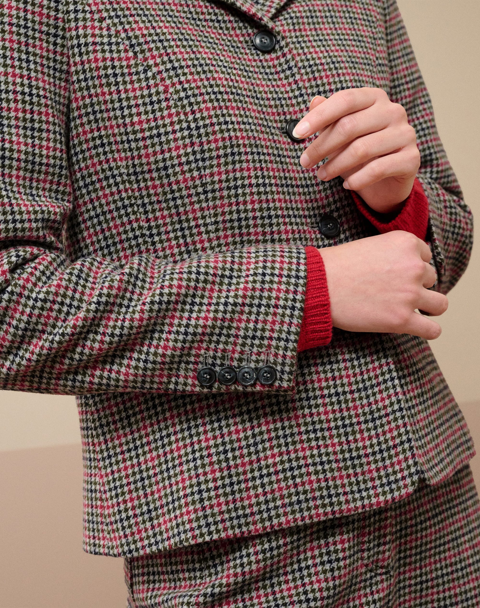 Houndstooth Wool Jacket