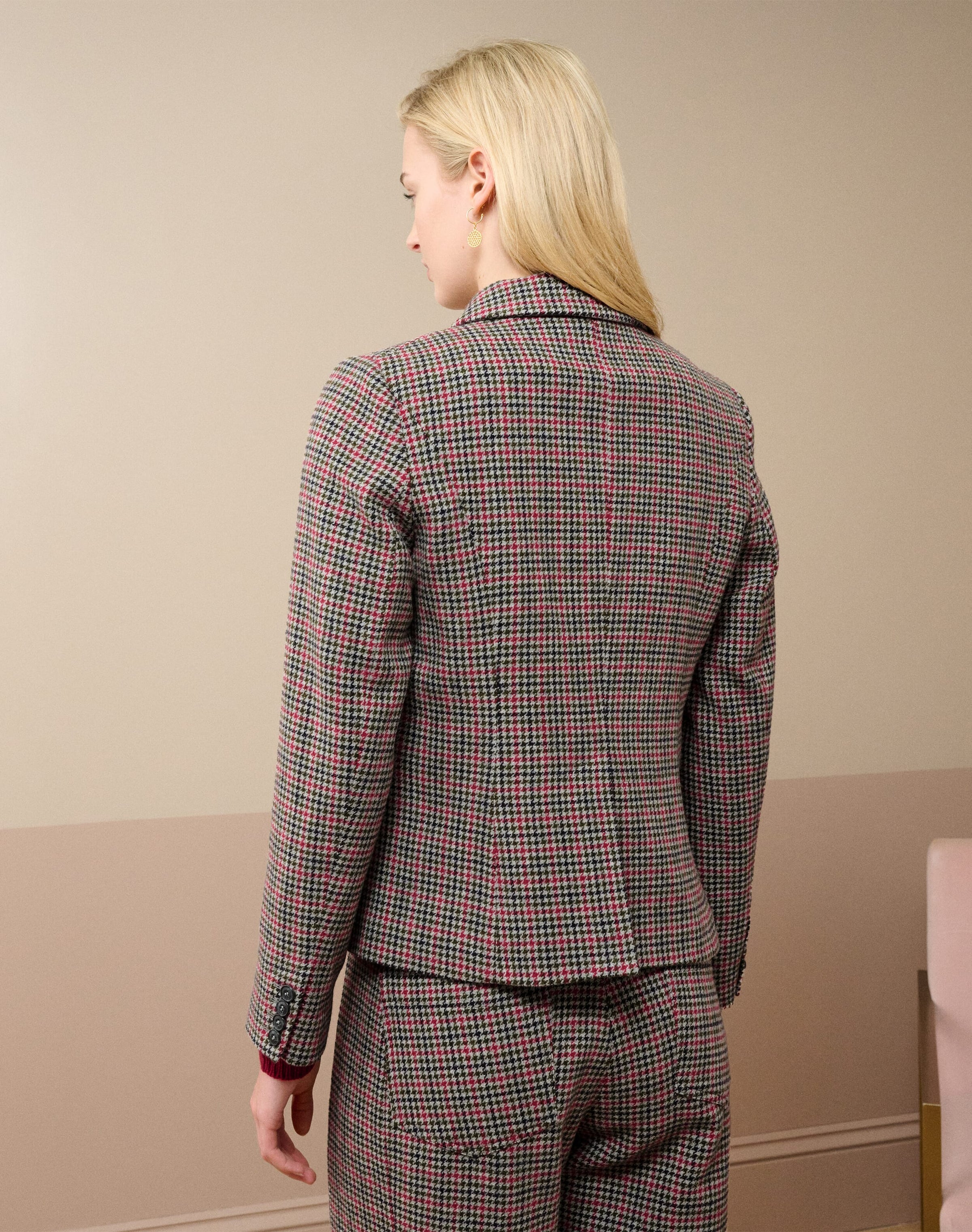 Houndstooth Wool Jacket