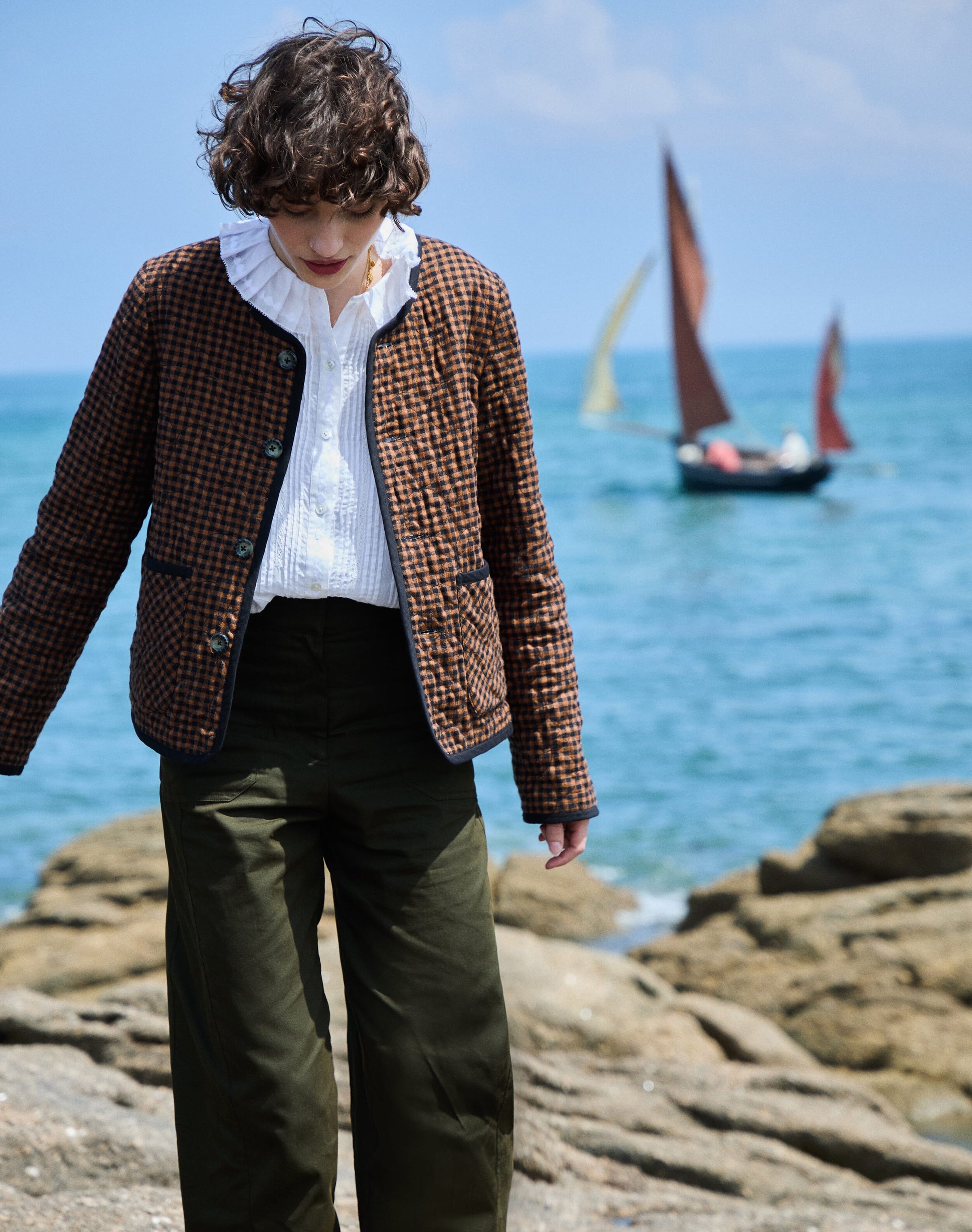 Quilted Cotton Cord Reversible Jacket