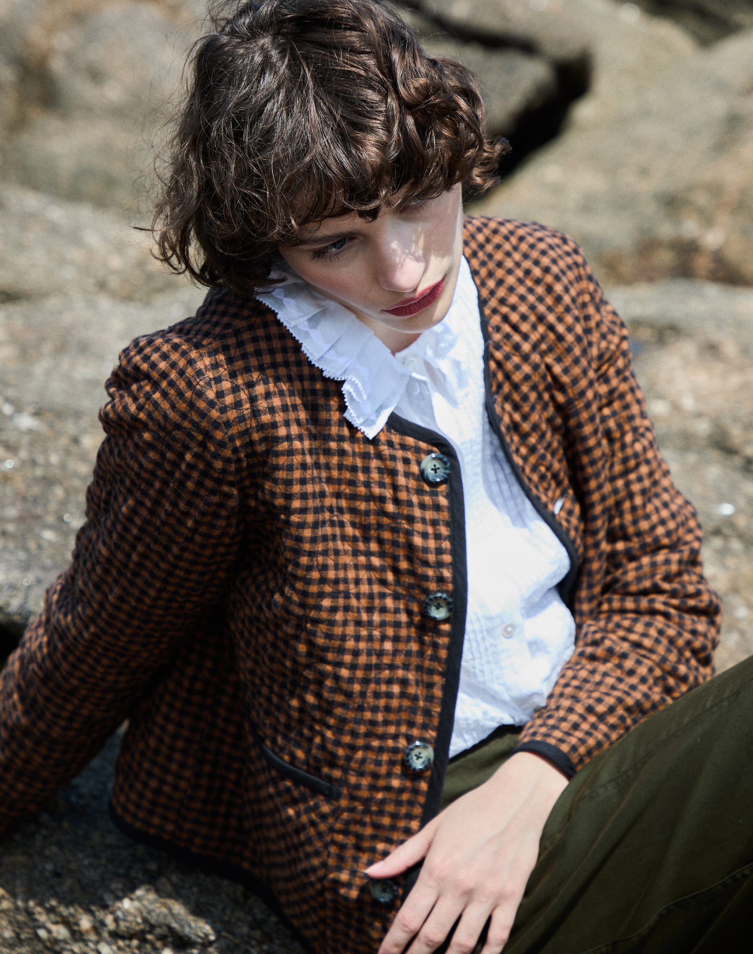 Quilted Cotton Cord Reversible Jacket