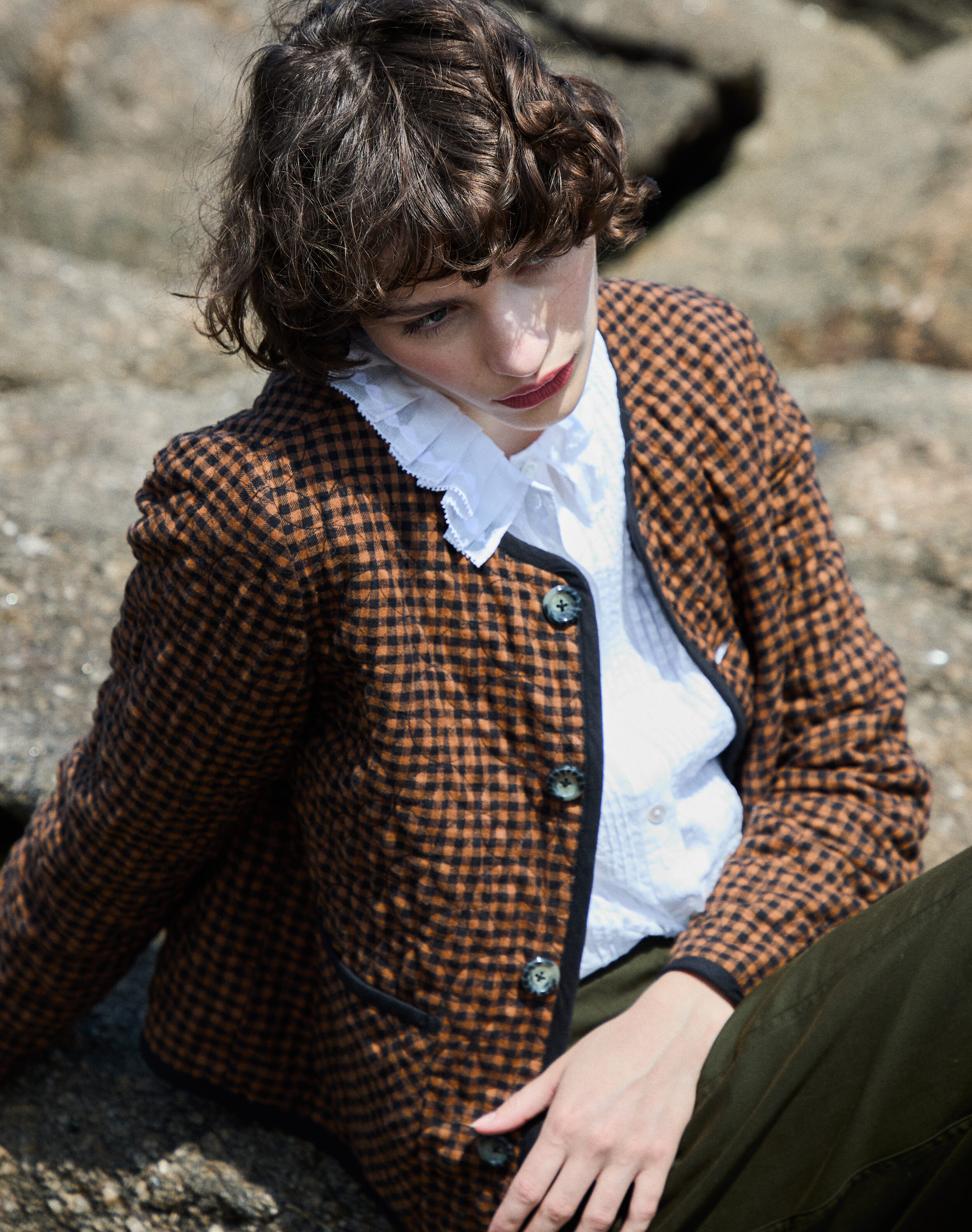 Quilted Cotton Cord Reversible Jacket