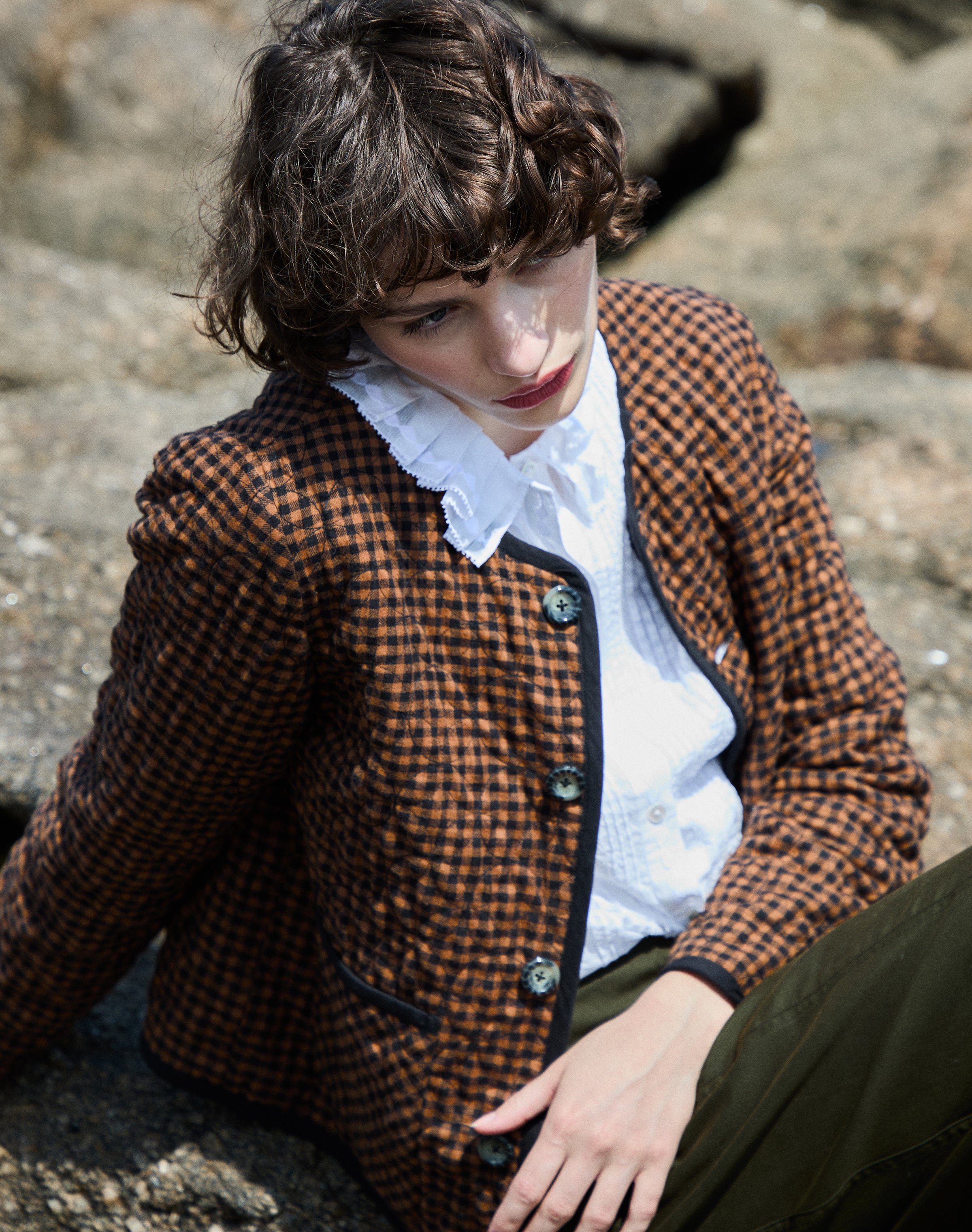 Quilted Cotton Cord Reversible Jacket