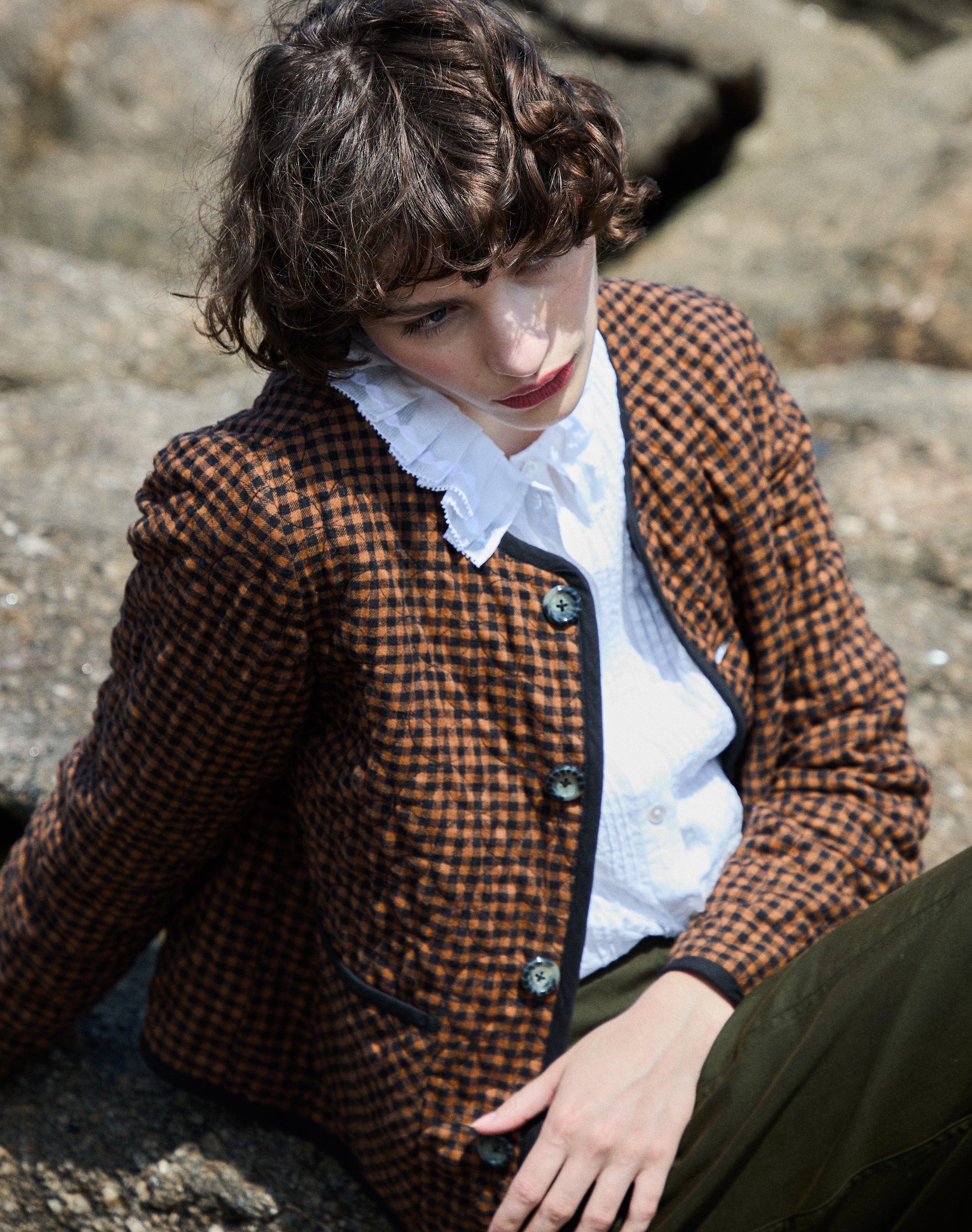 Quilted Cotton Cord Reversible Jacket