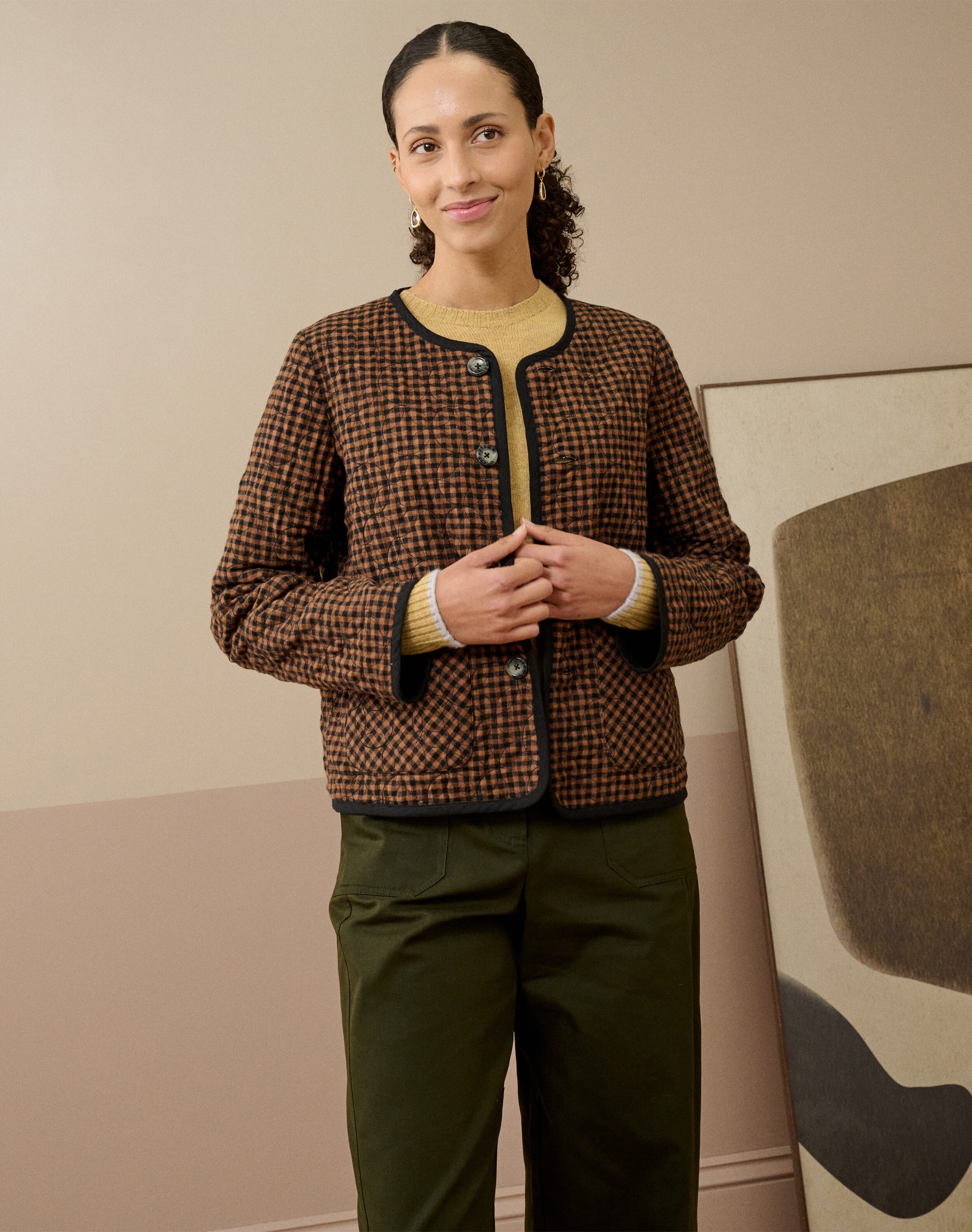 Quilted Cotton Cord Reversible Jacket