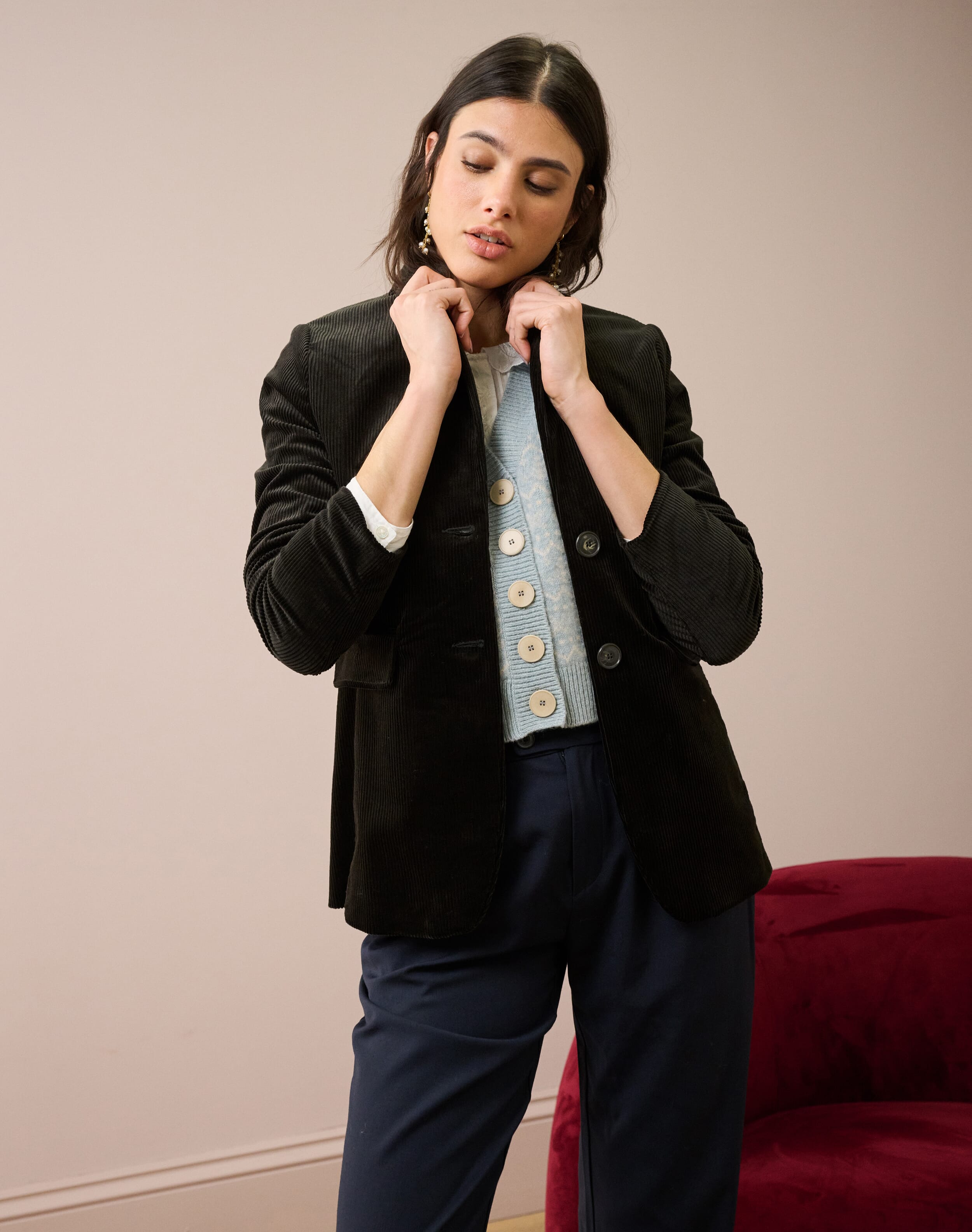 Organic Cotton Corduroy Blazer