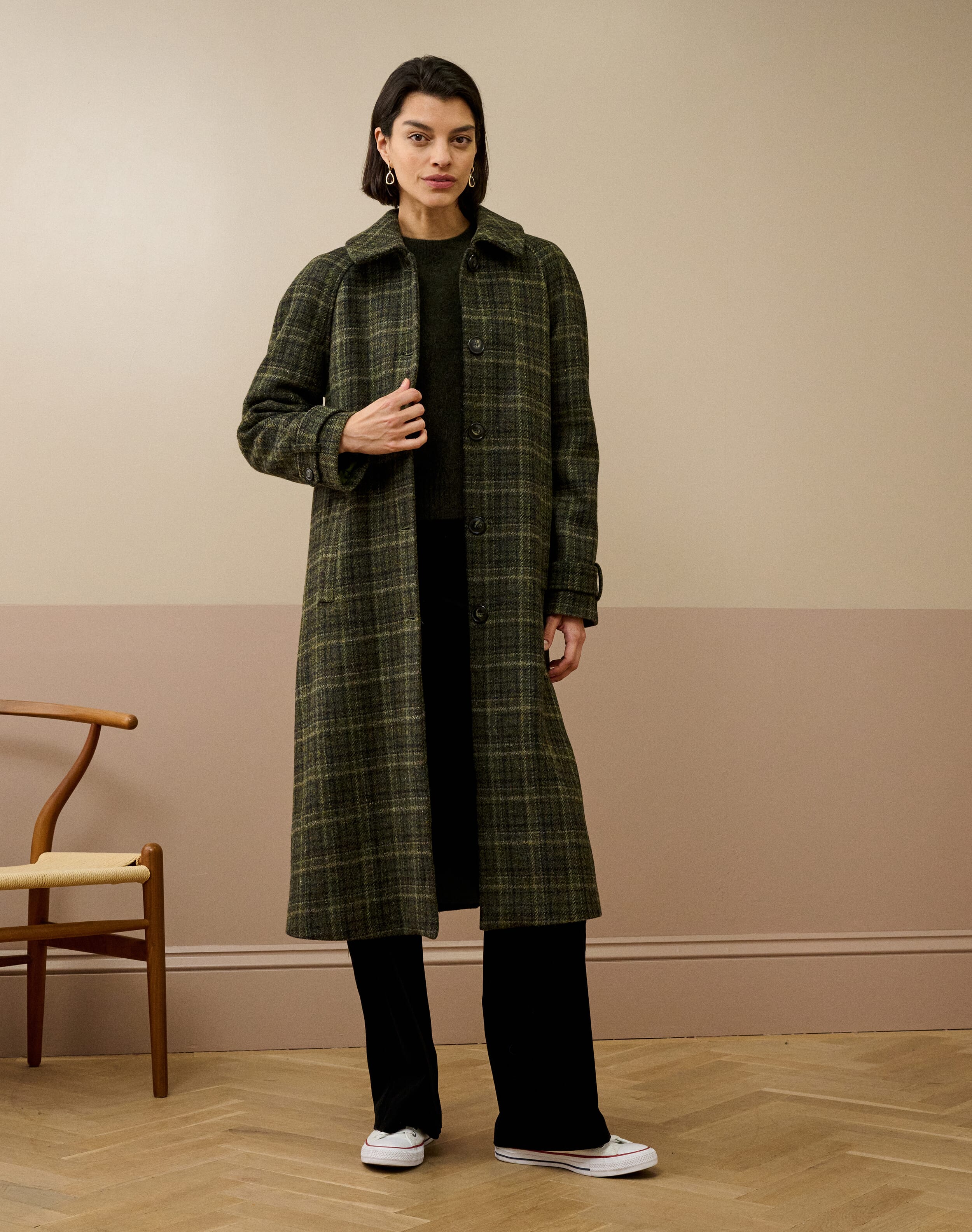 Harris Tweed Check Coat