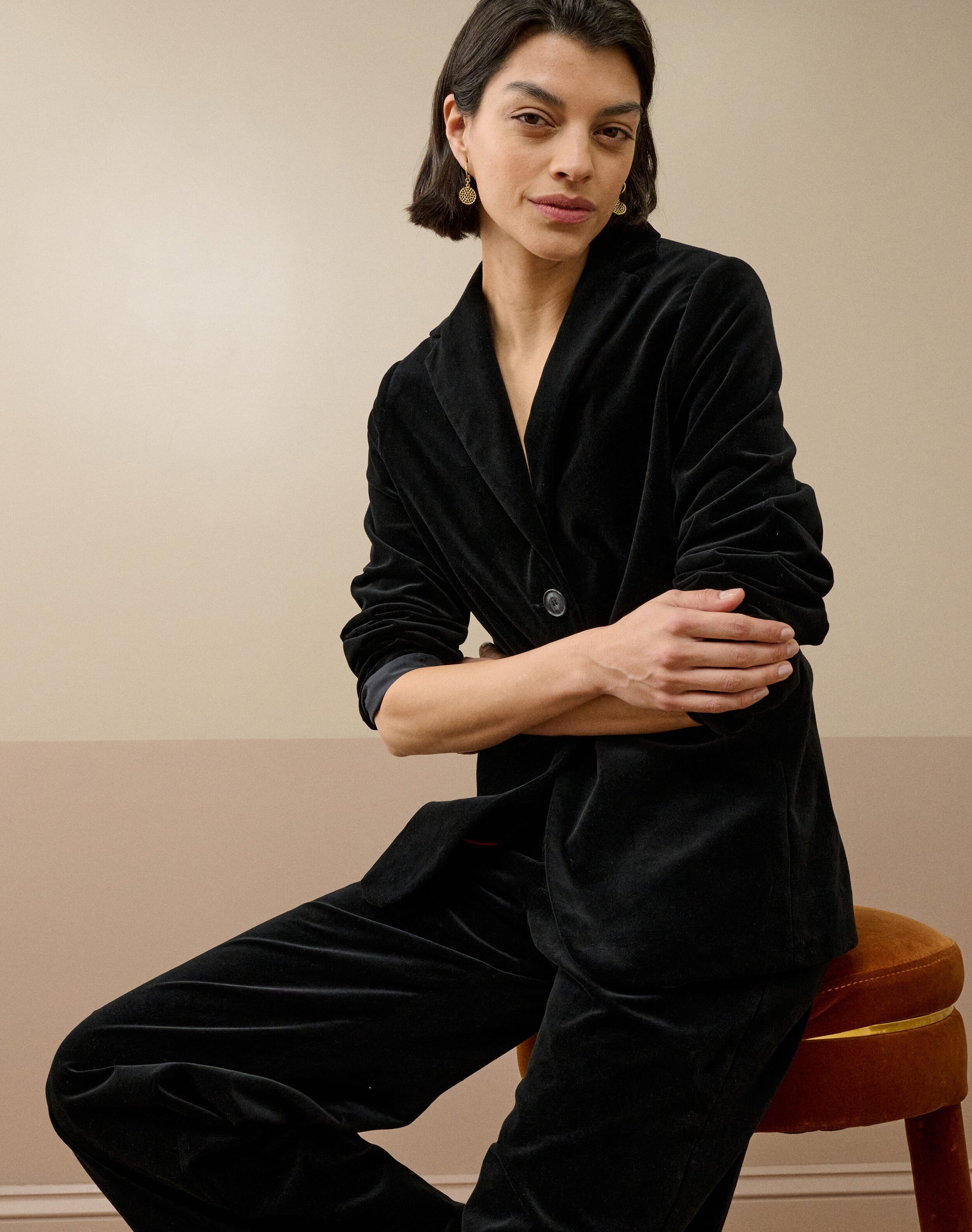 Cotton Velvet Blazer