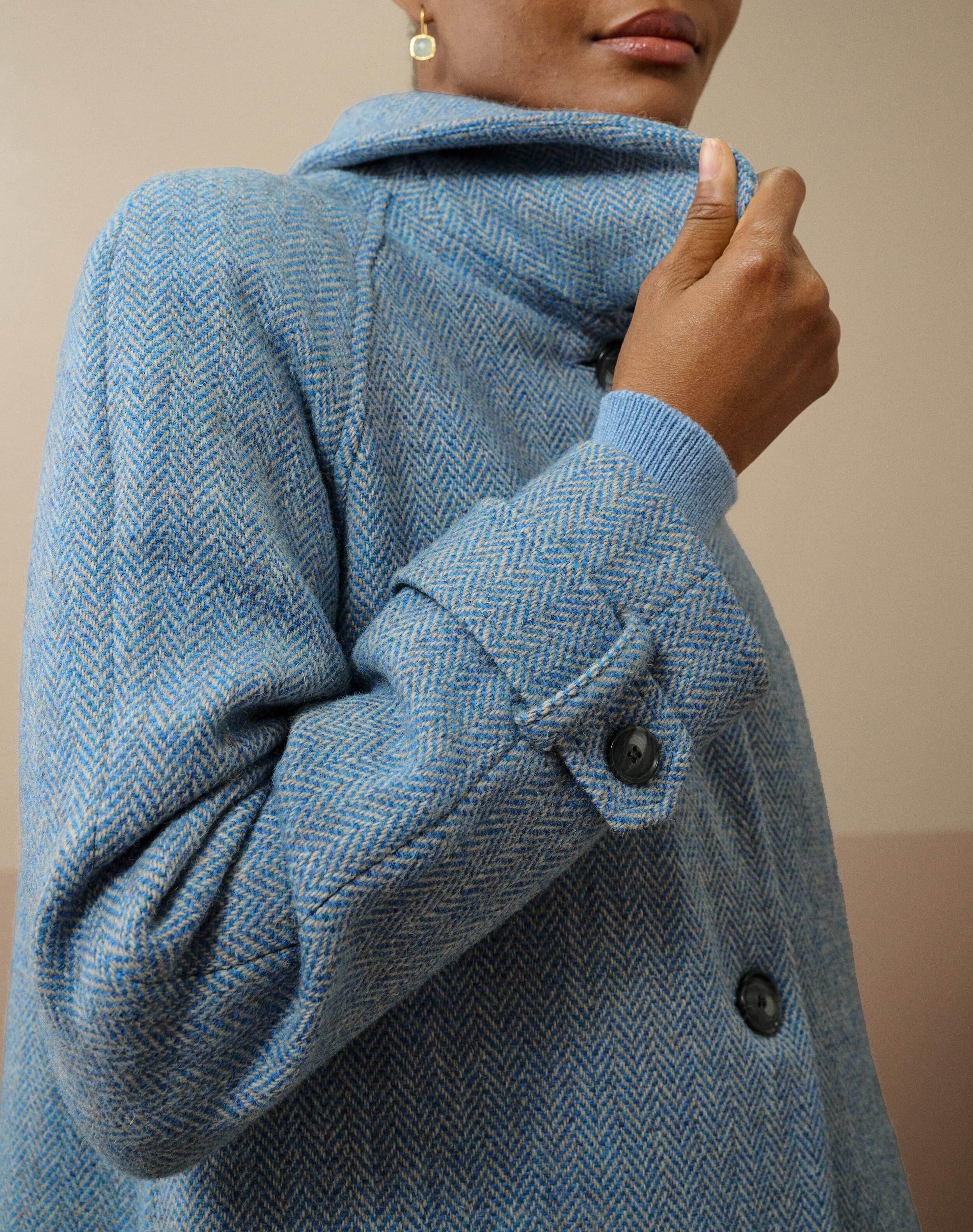Harris Tweed Herringbone Coat