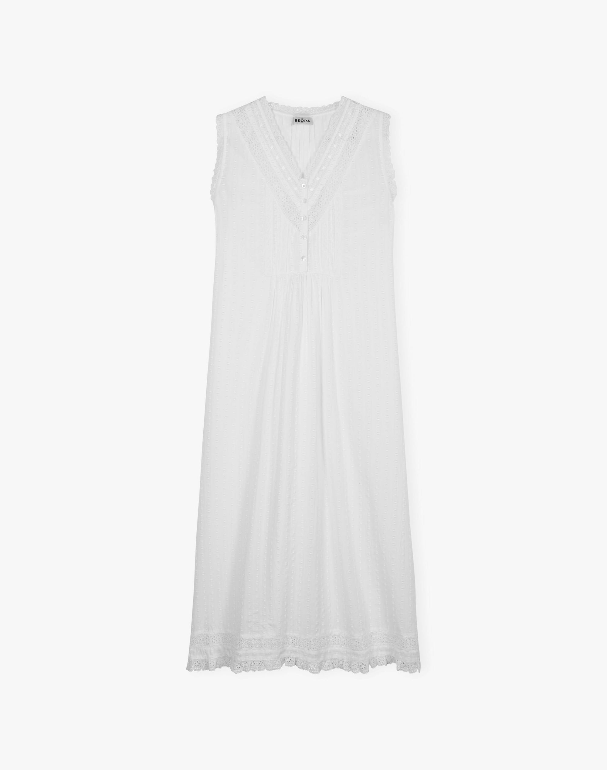 Dobby Cotton Embroidered Nighty
