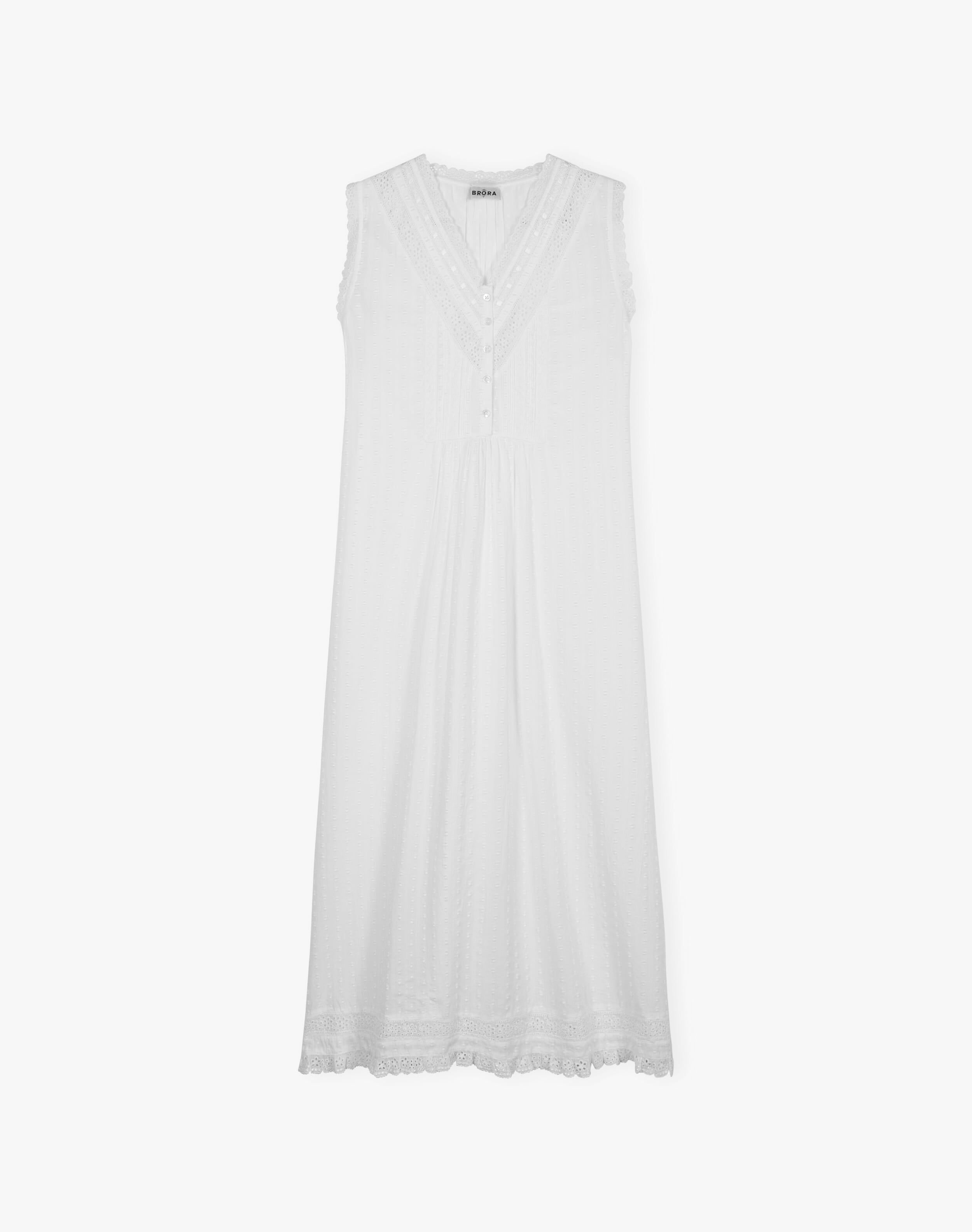 Dobby Cotton Embroidered Nighty