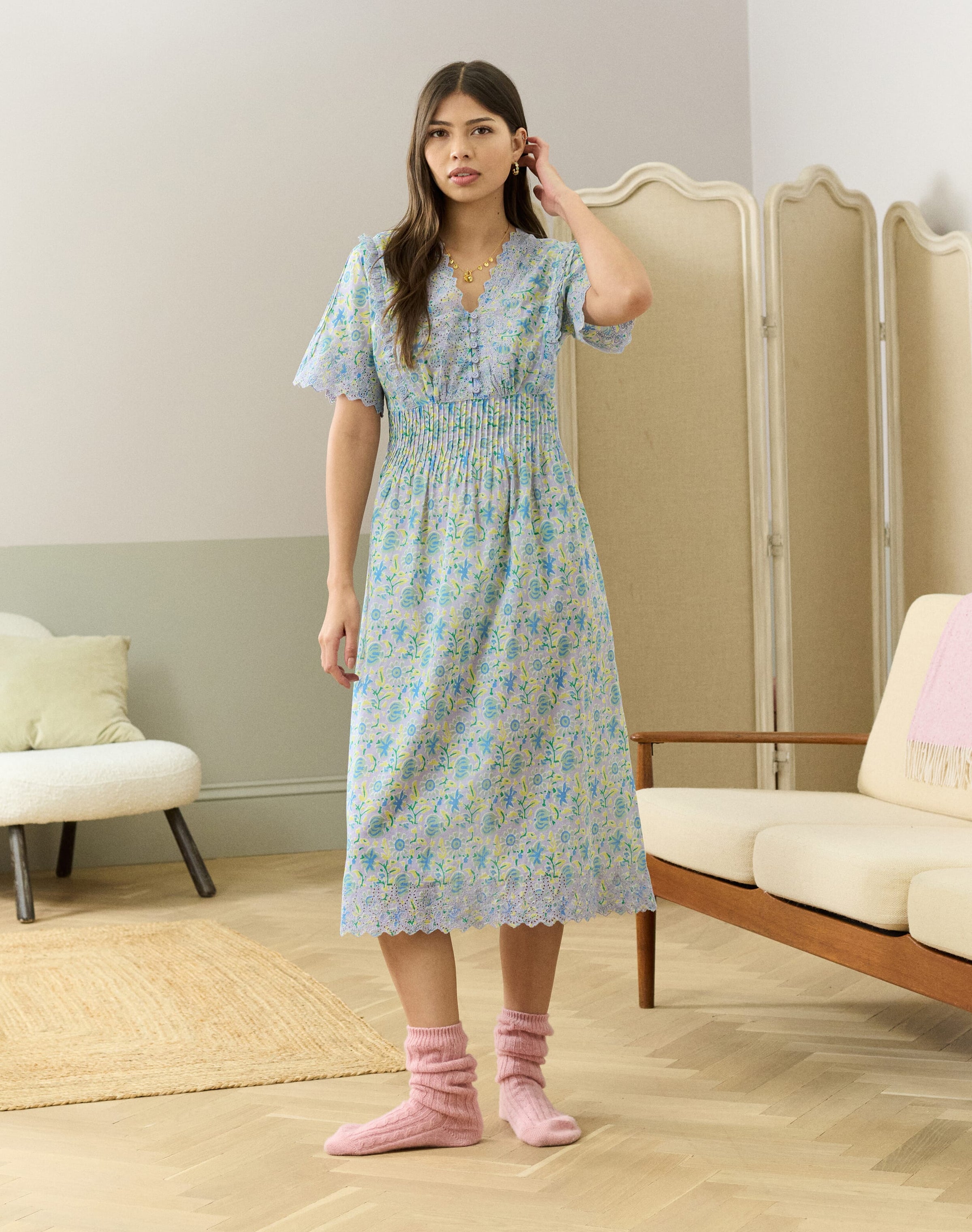 Organic Cotton Botanical Print Nighty