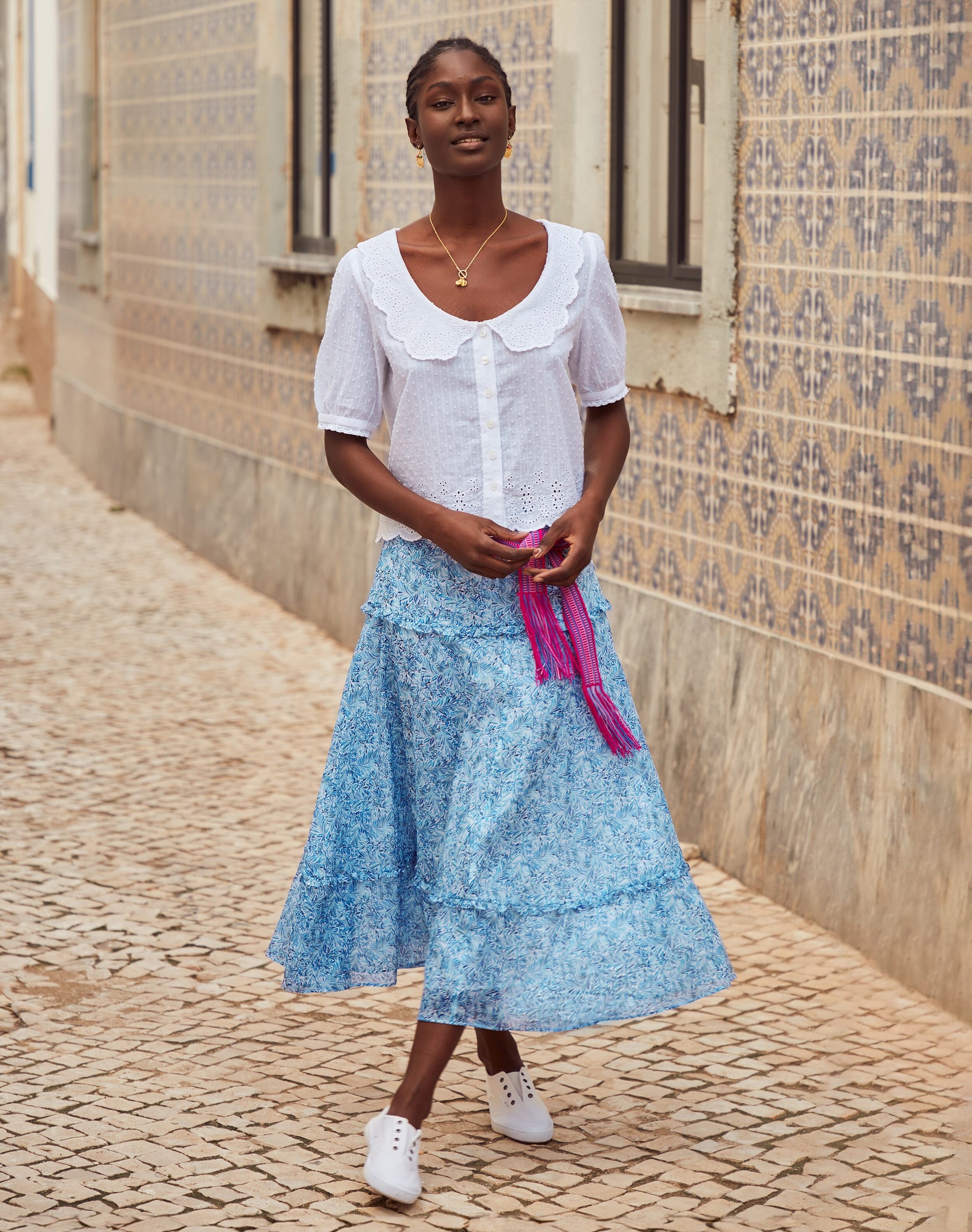 Liberty Print Cotton Chiffon Skirt