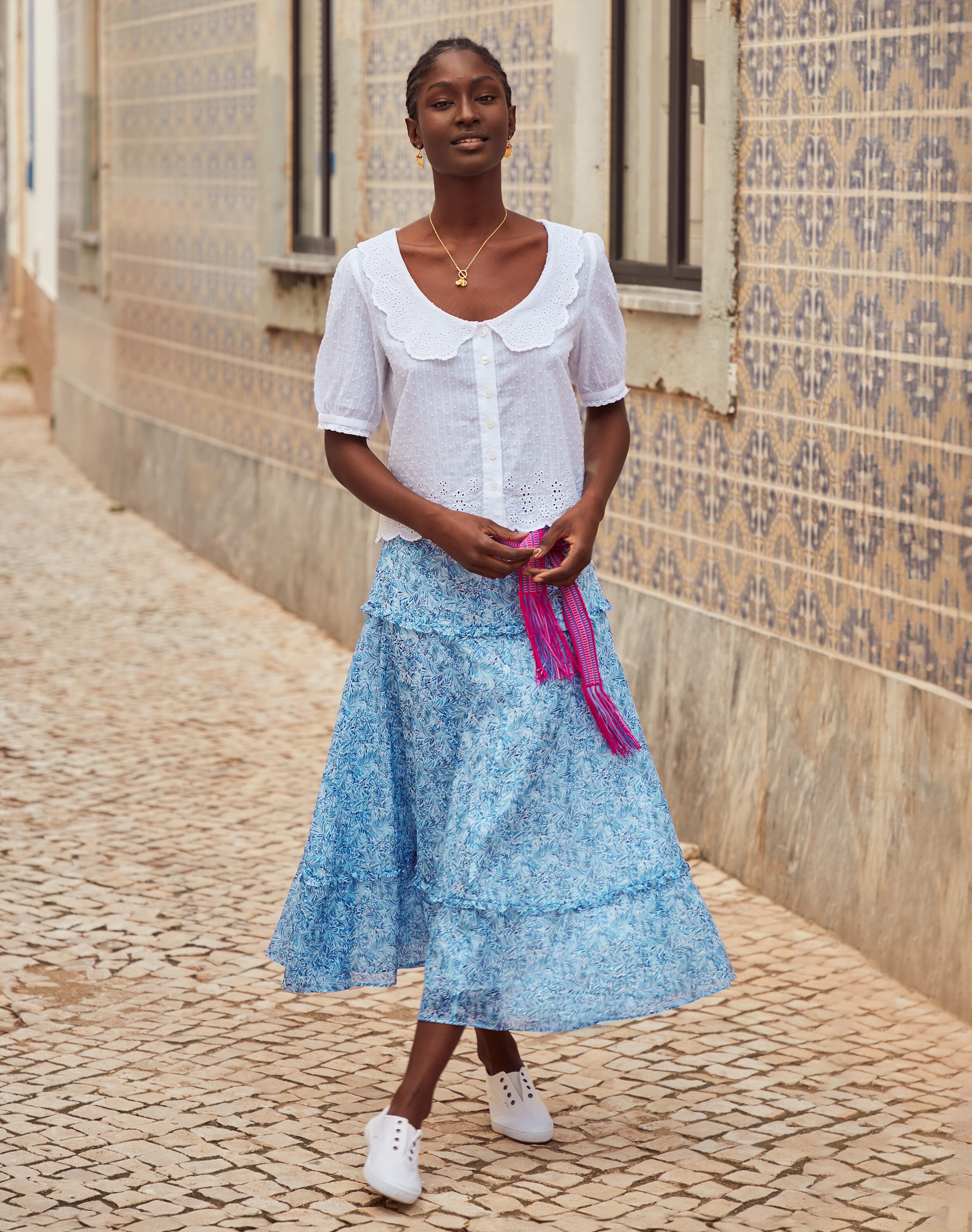 Liberty Print Cotton Chiffon Skirt