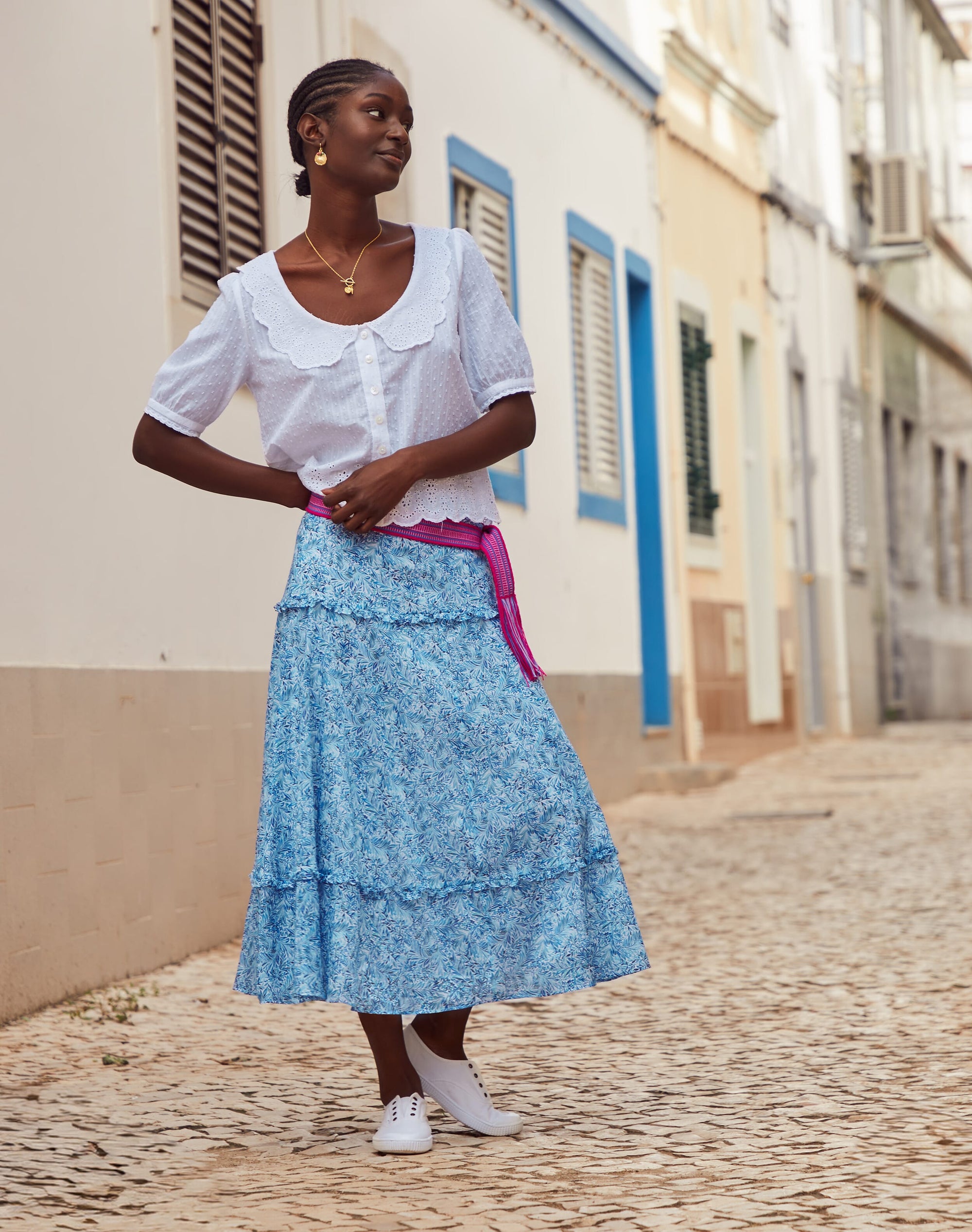 Liberty Print Cotton Chiffon Skirt