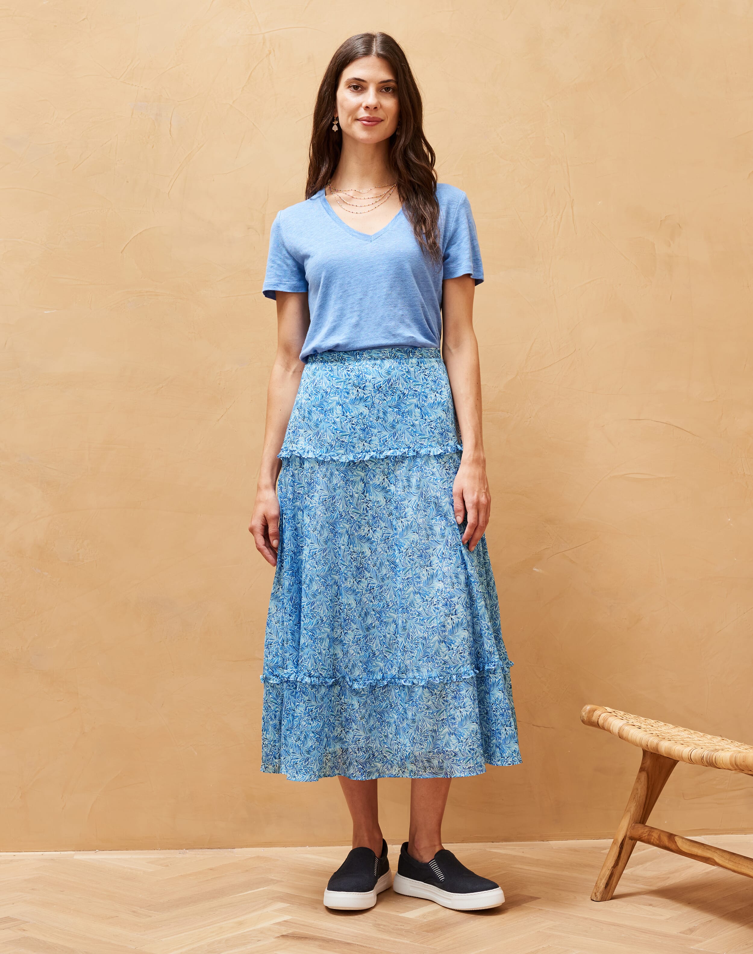 Liberty Print Cotton Chiffon Skirt