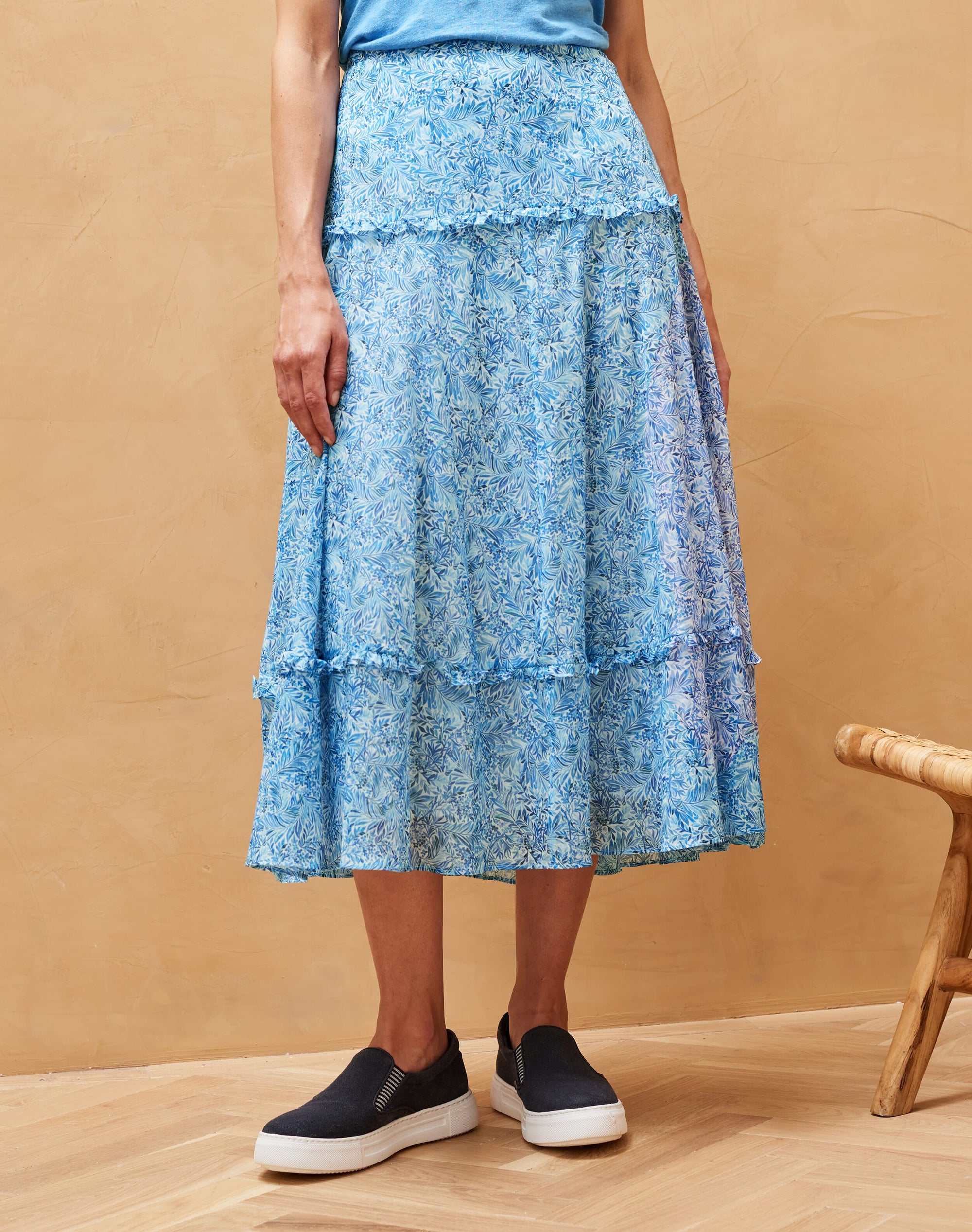 Liberty Print Cotton Chiffon Skirt