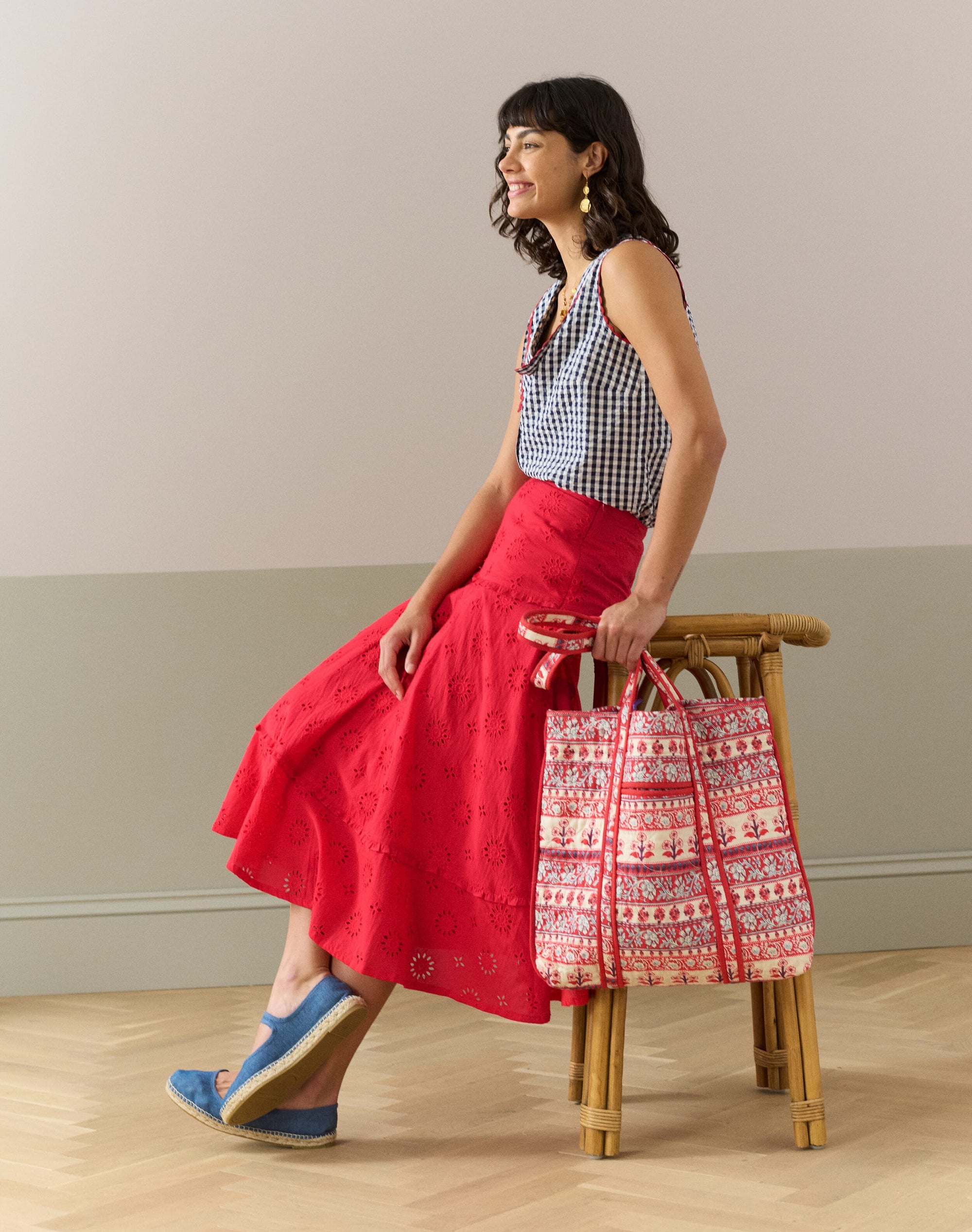 Cotton Broderie Anglaise Frill Skirt
