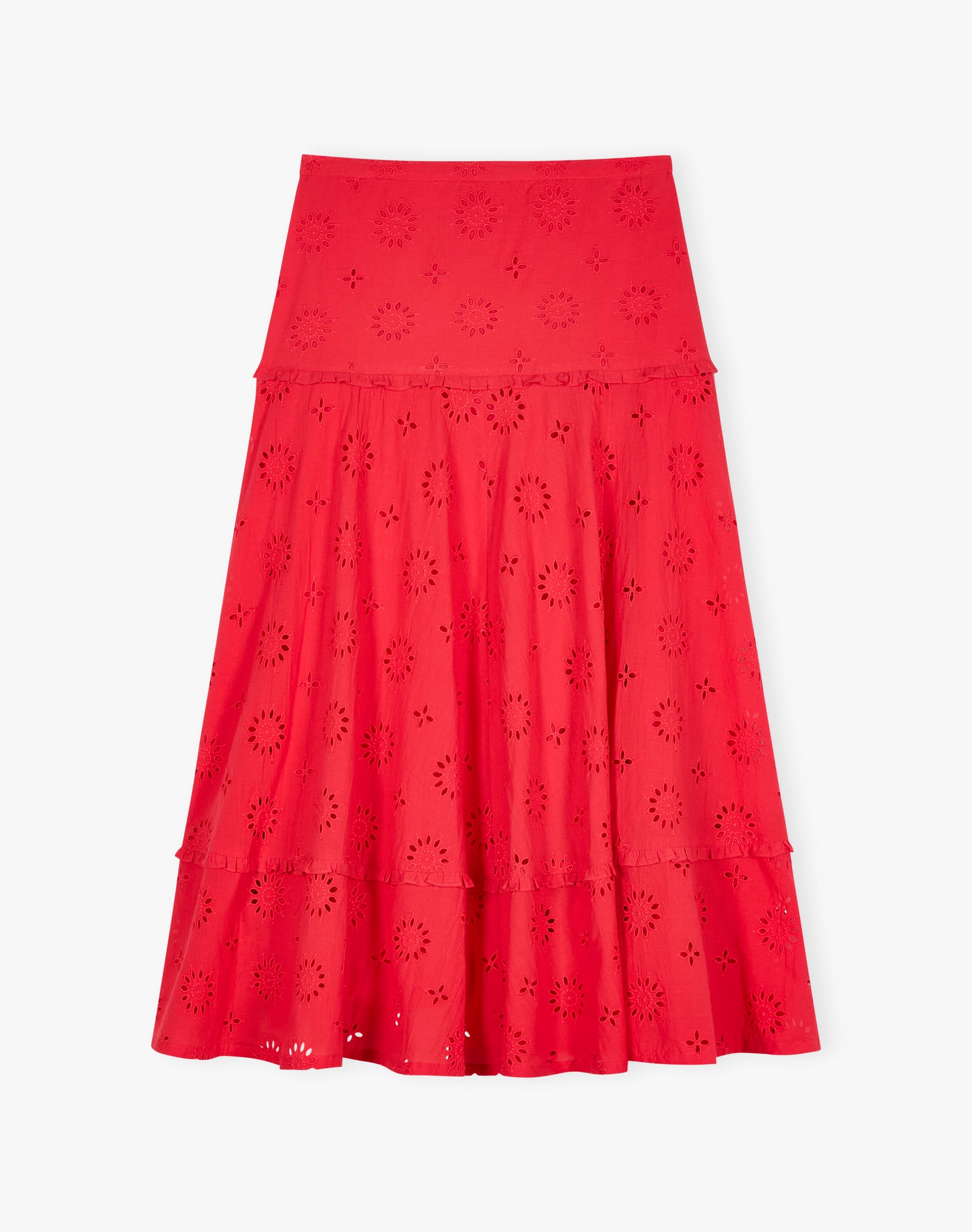 Cotton Broderie Anglaise Frill Skirt