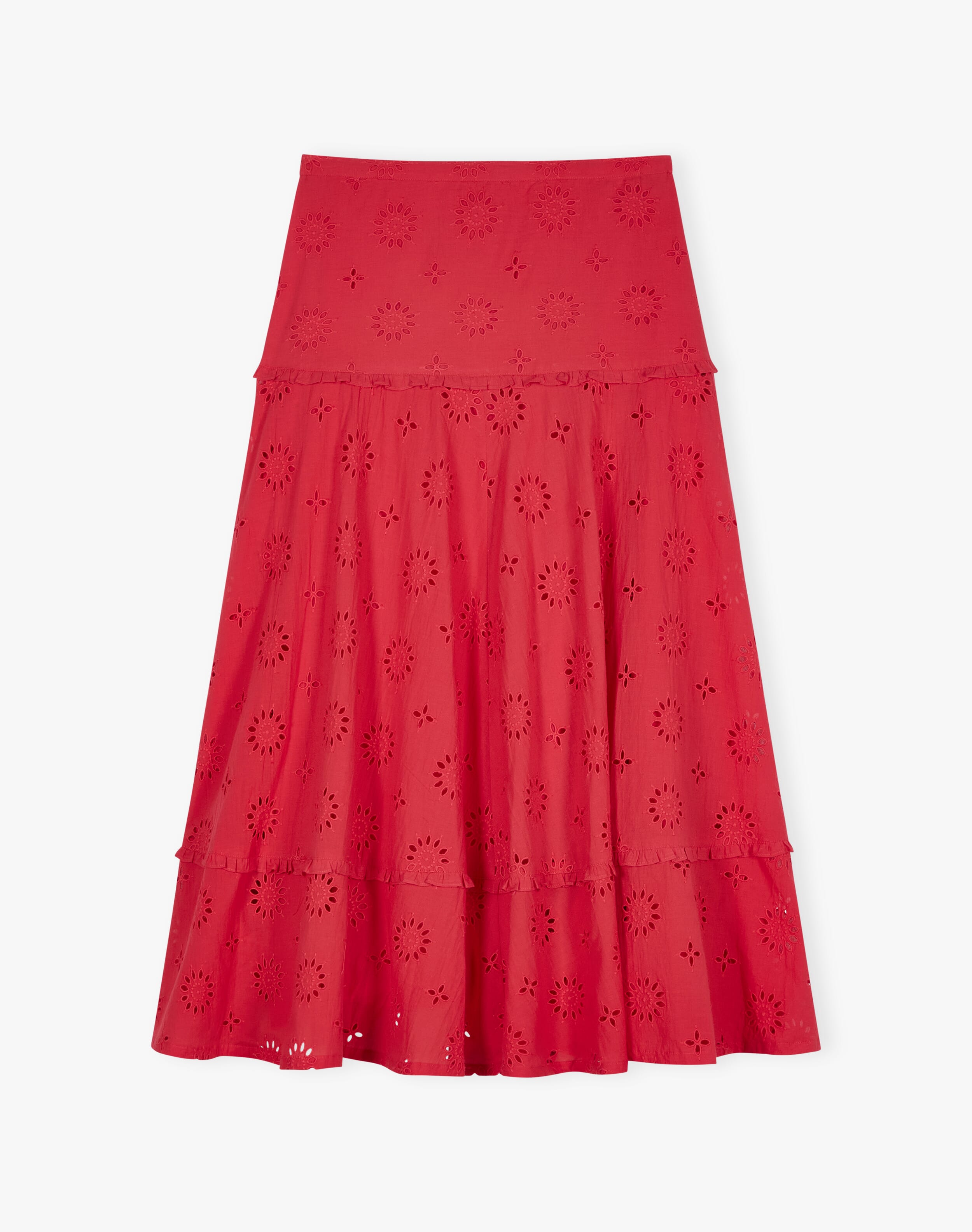 Cotton Broderie Anglaise Frill Skirt