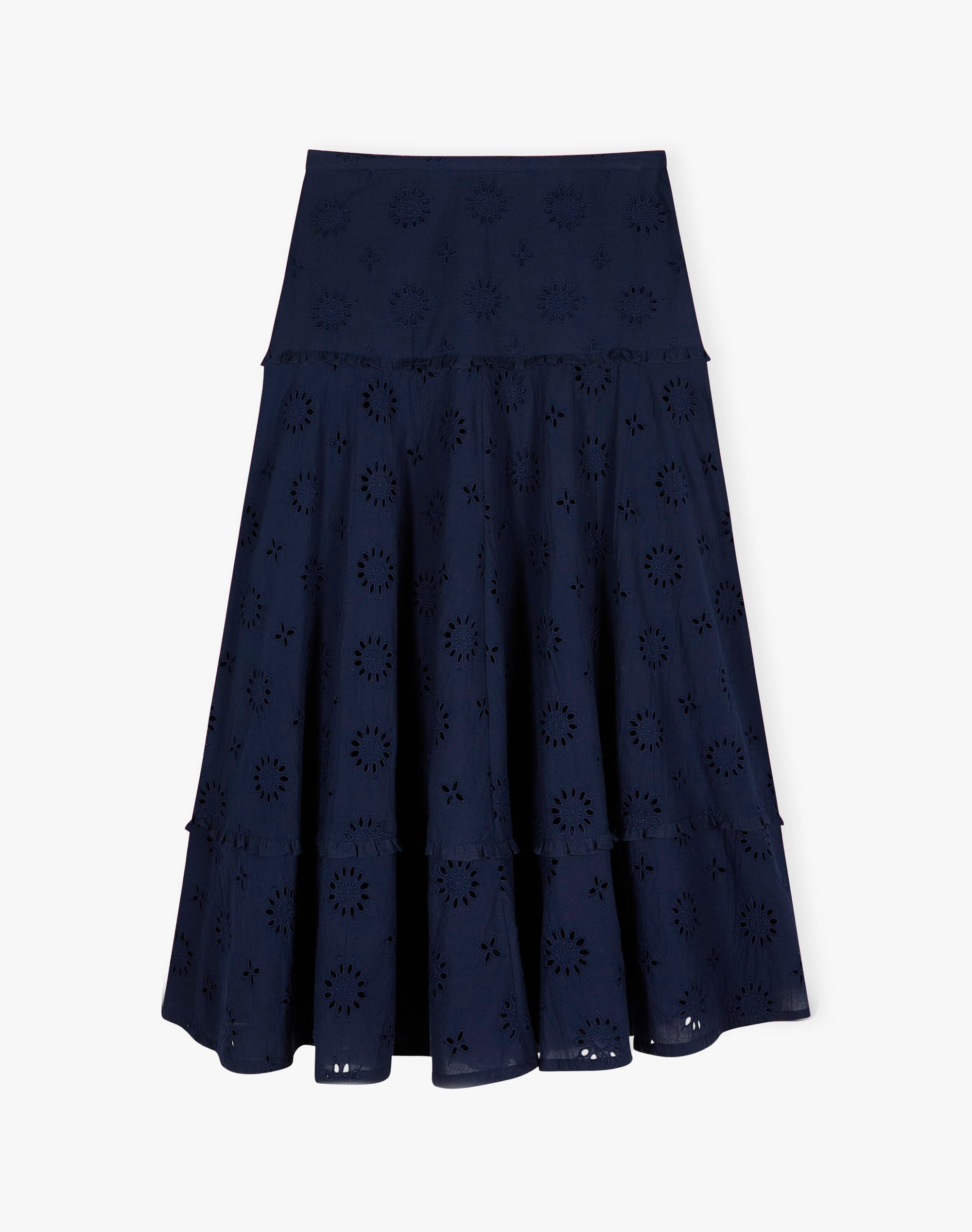 Cotton Broderie Anglaise Frill Skirt