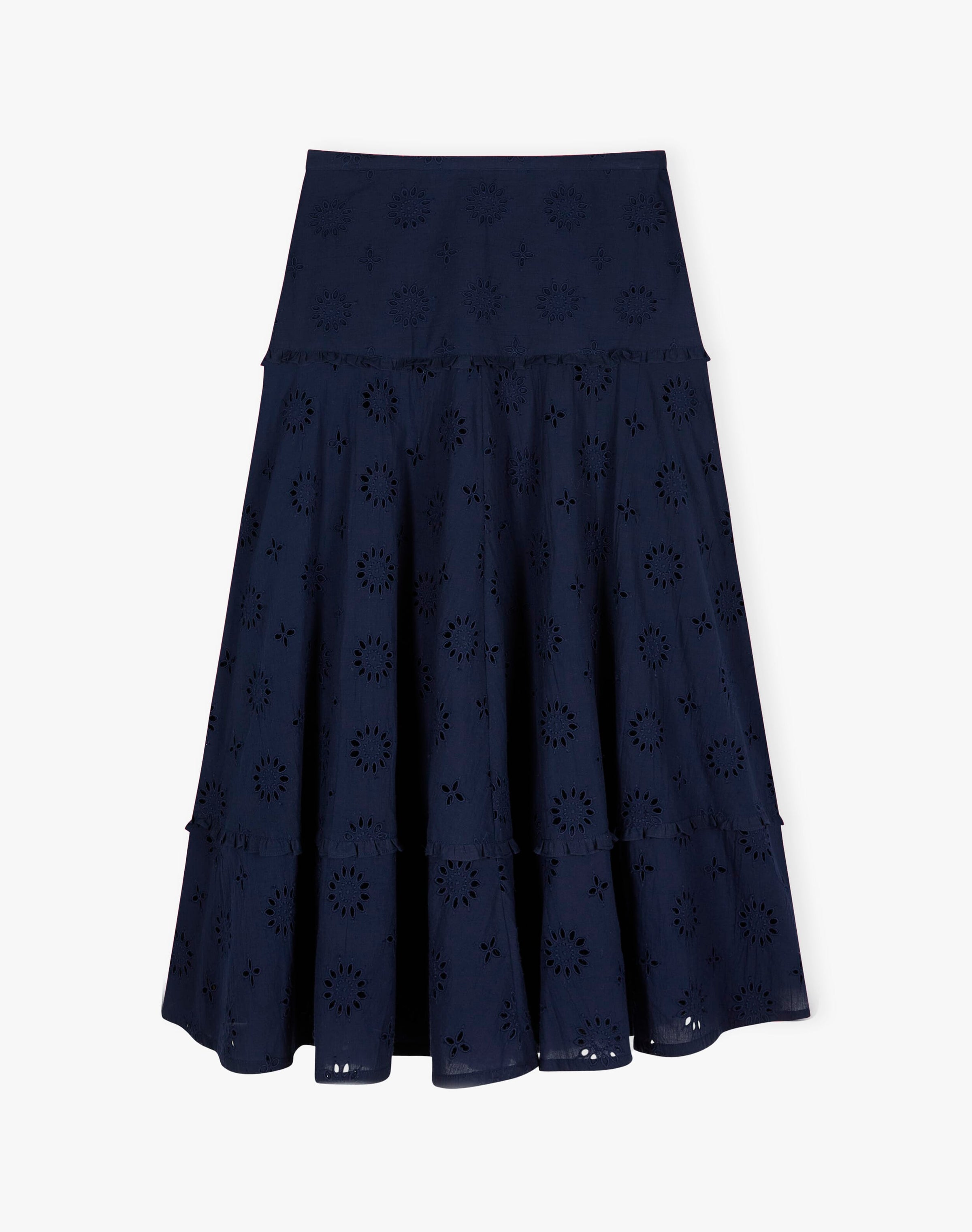 Cotton Broderie Anglaise Frill Skirt