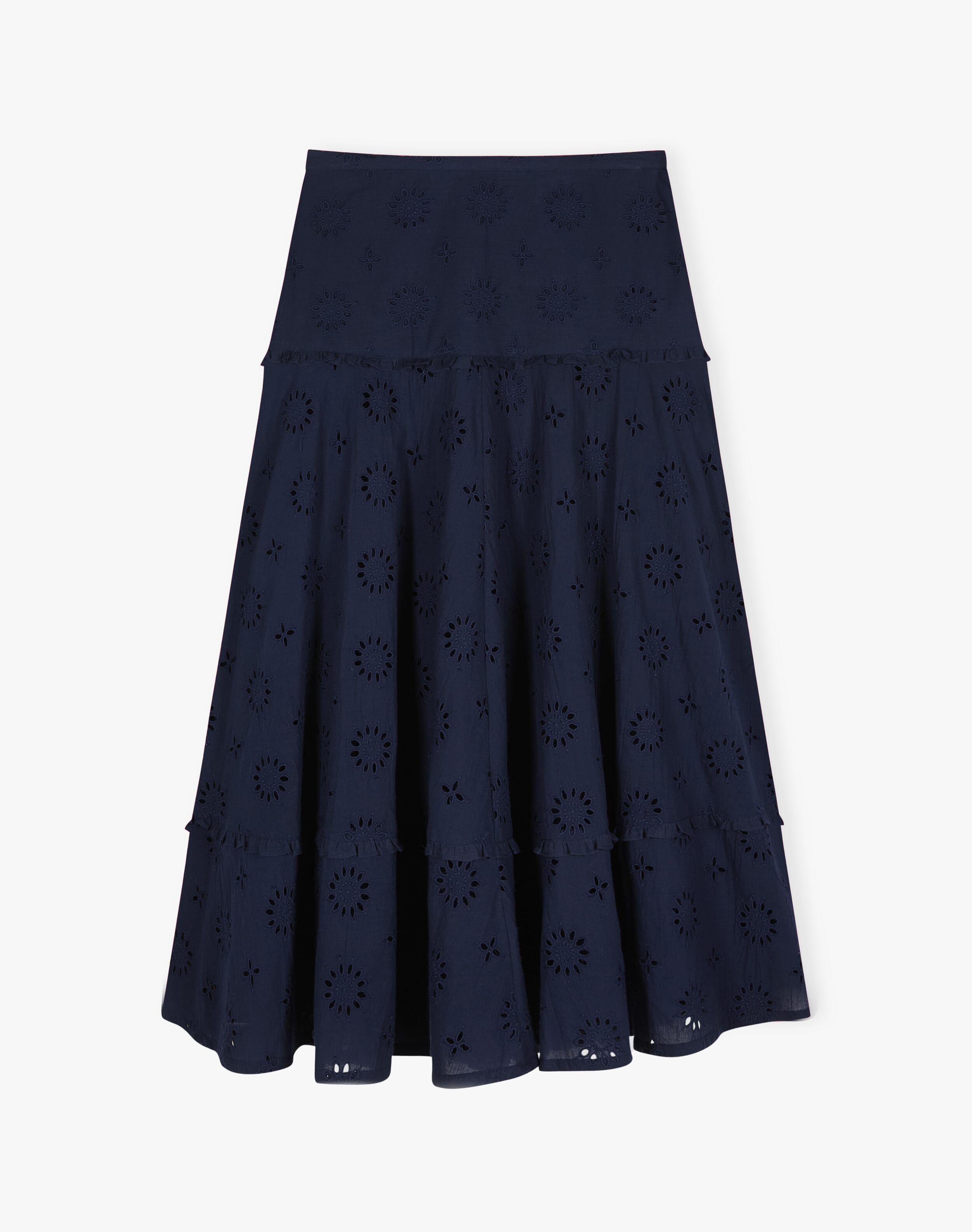 Cotton Broderie Anglaise Frill Skirt