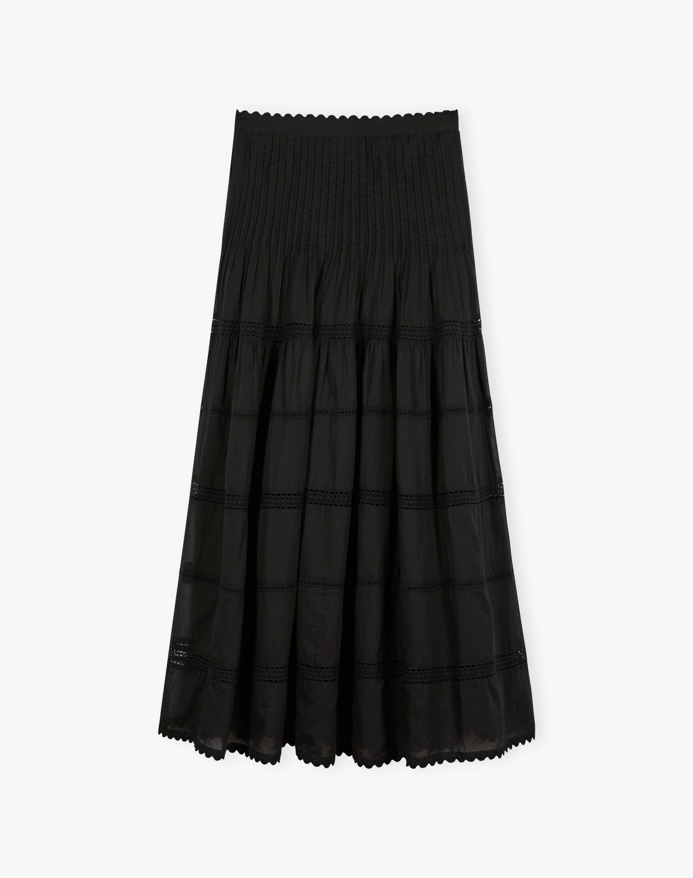 Cotton Pintuck Skirt