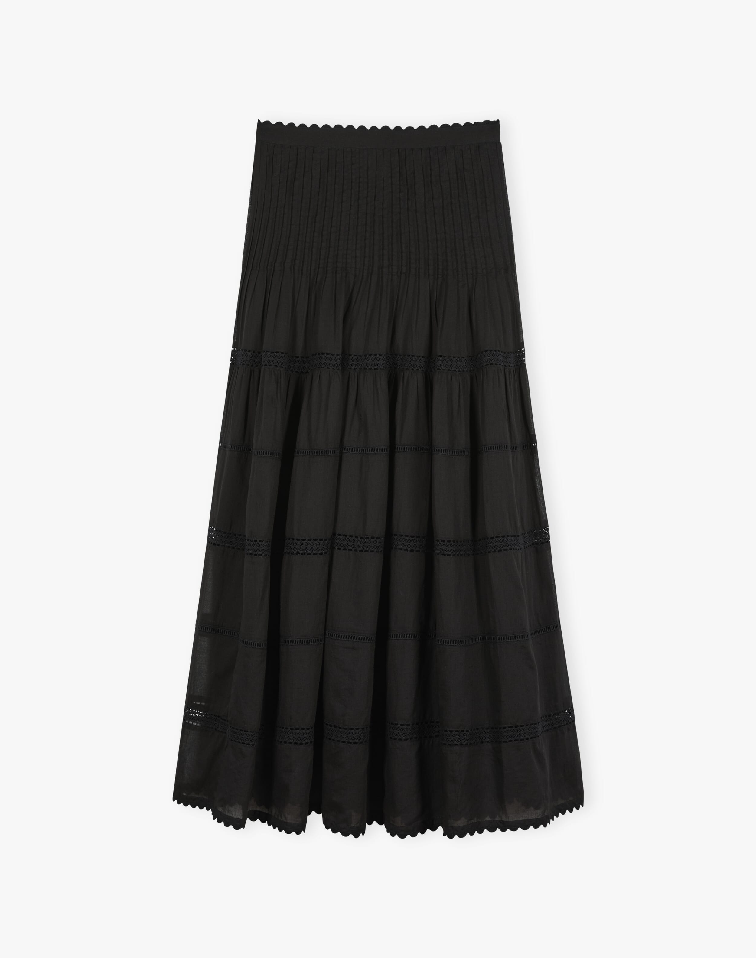 Cotton Pintuck Skirt