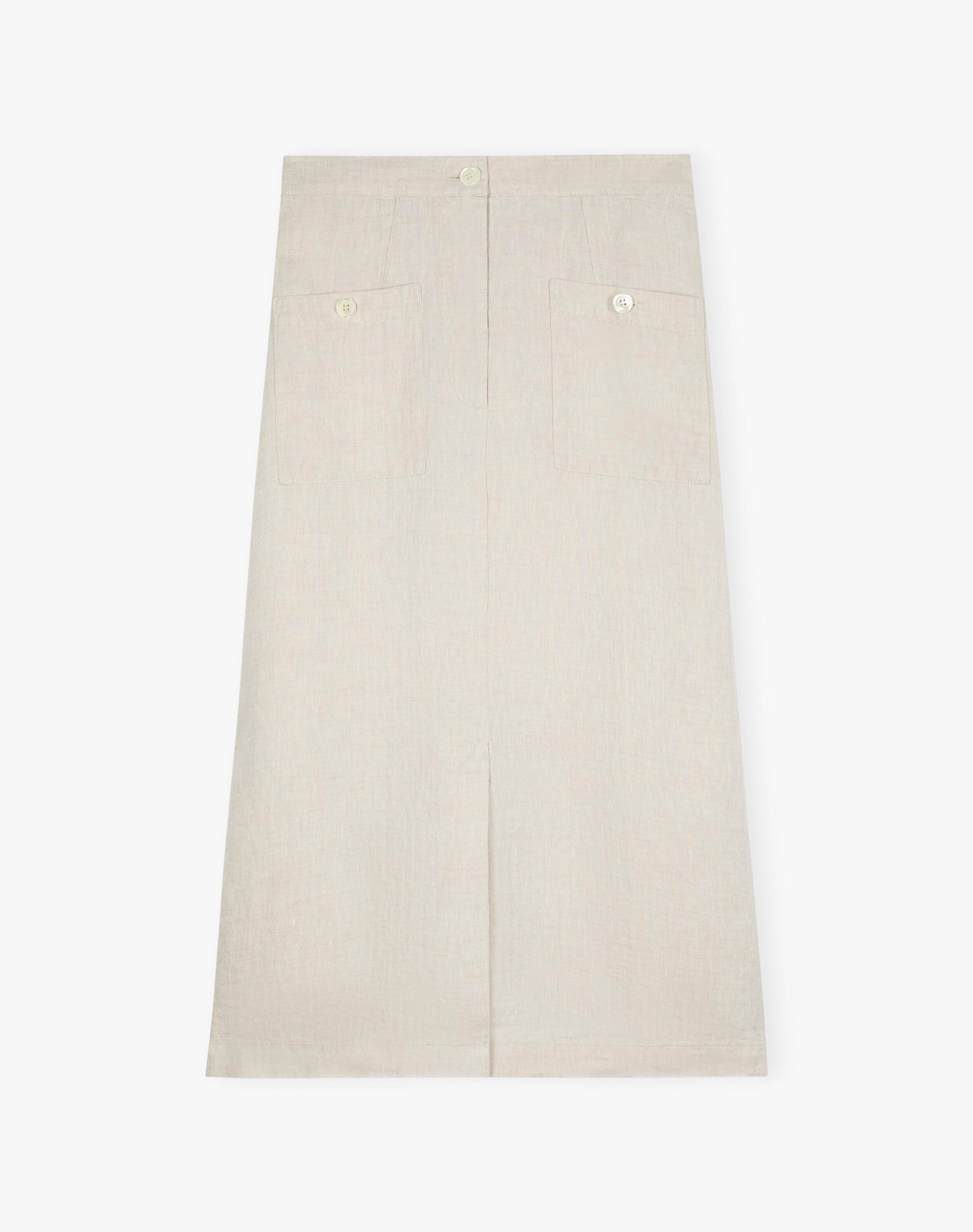Herringbone Linen Skirt