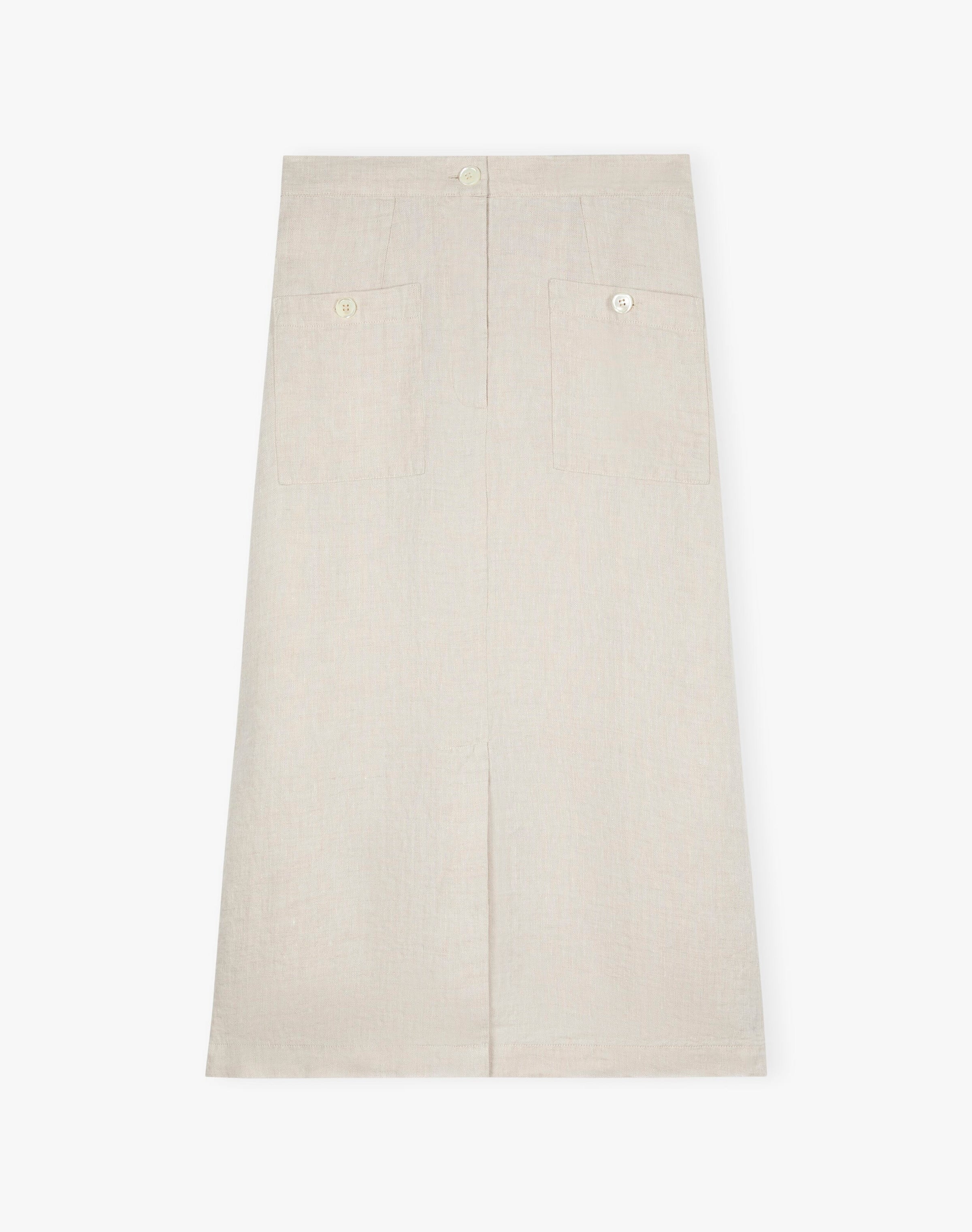 Herringbone Linen Skirt