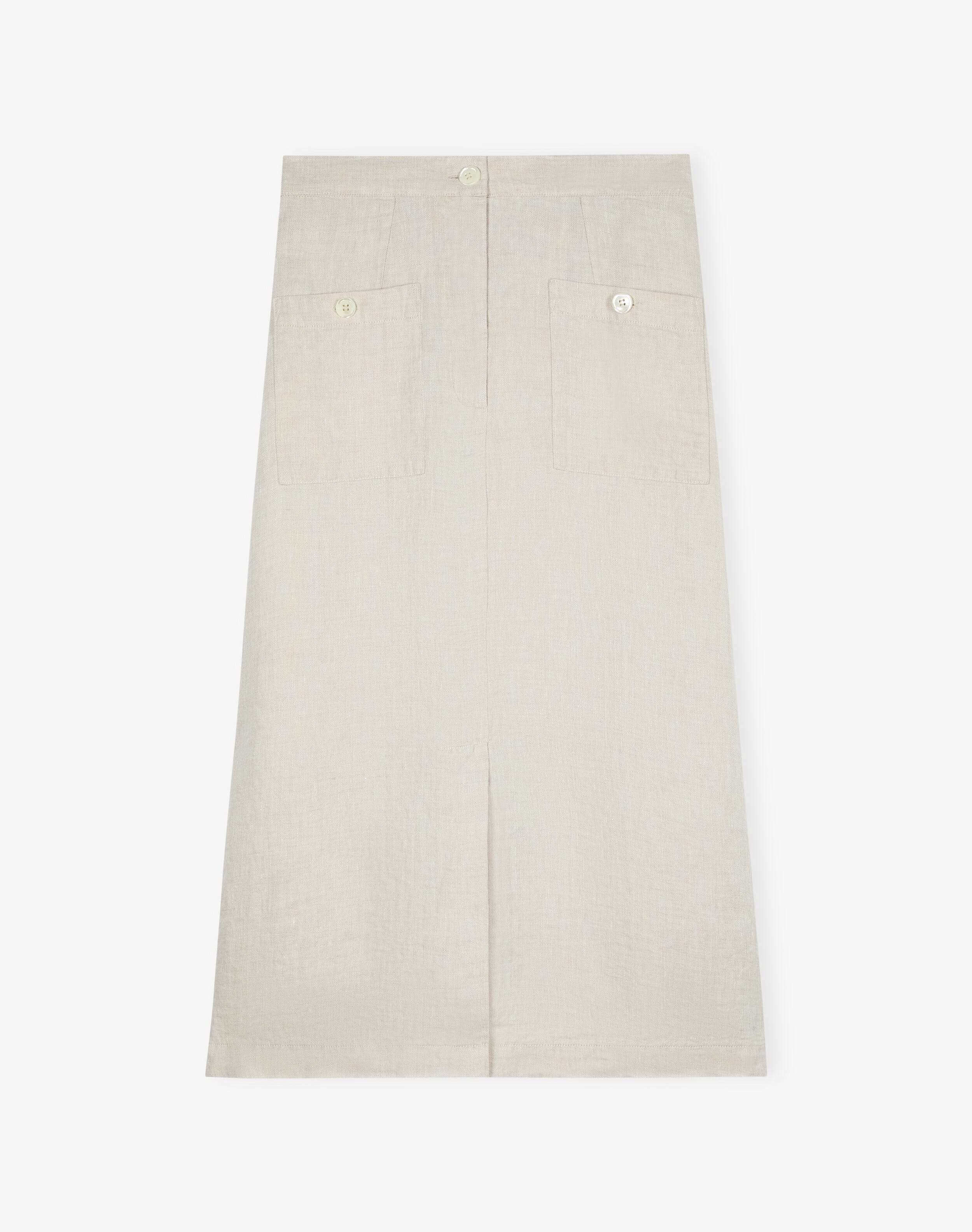 Herringbone Linen Skirt