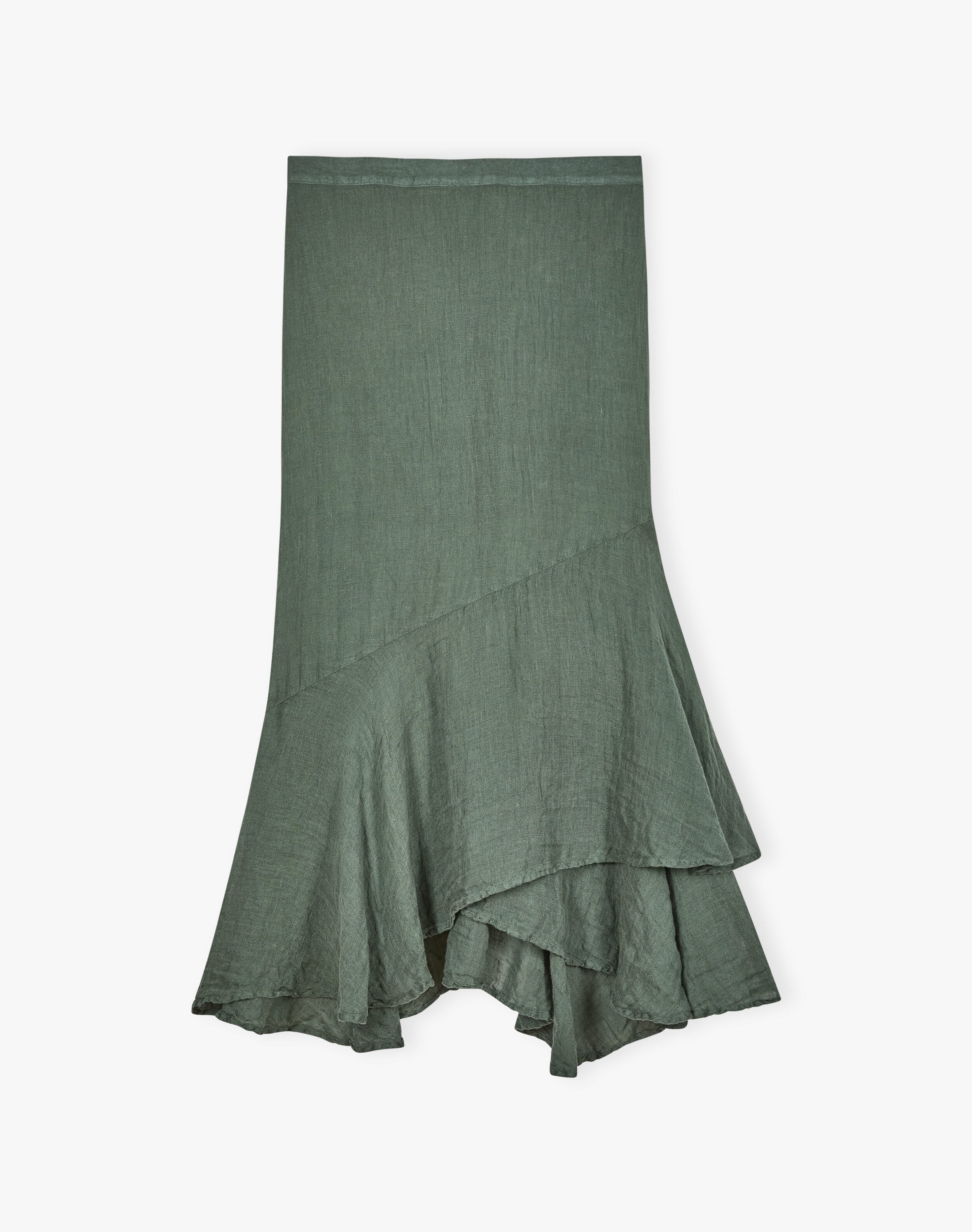 Gauzy Linen Frill Skirt