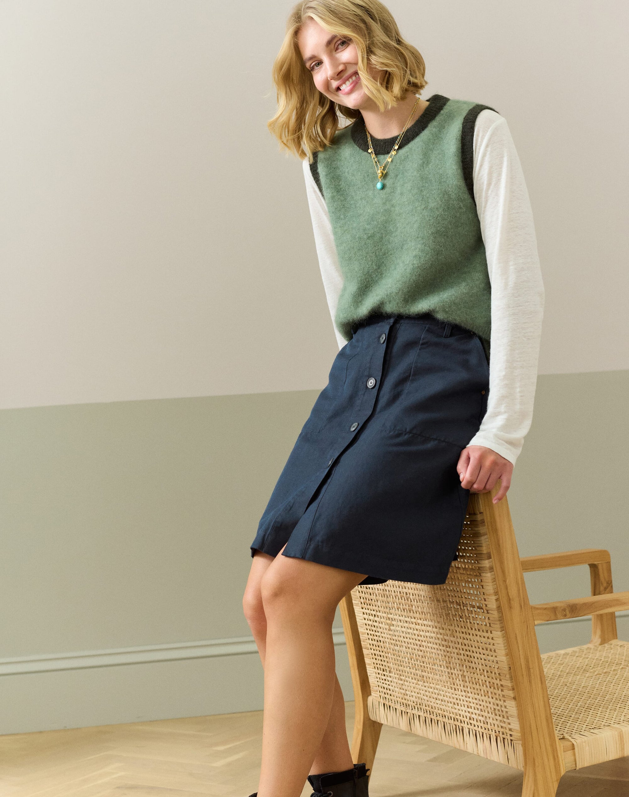 Cotton Linen Skirt