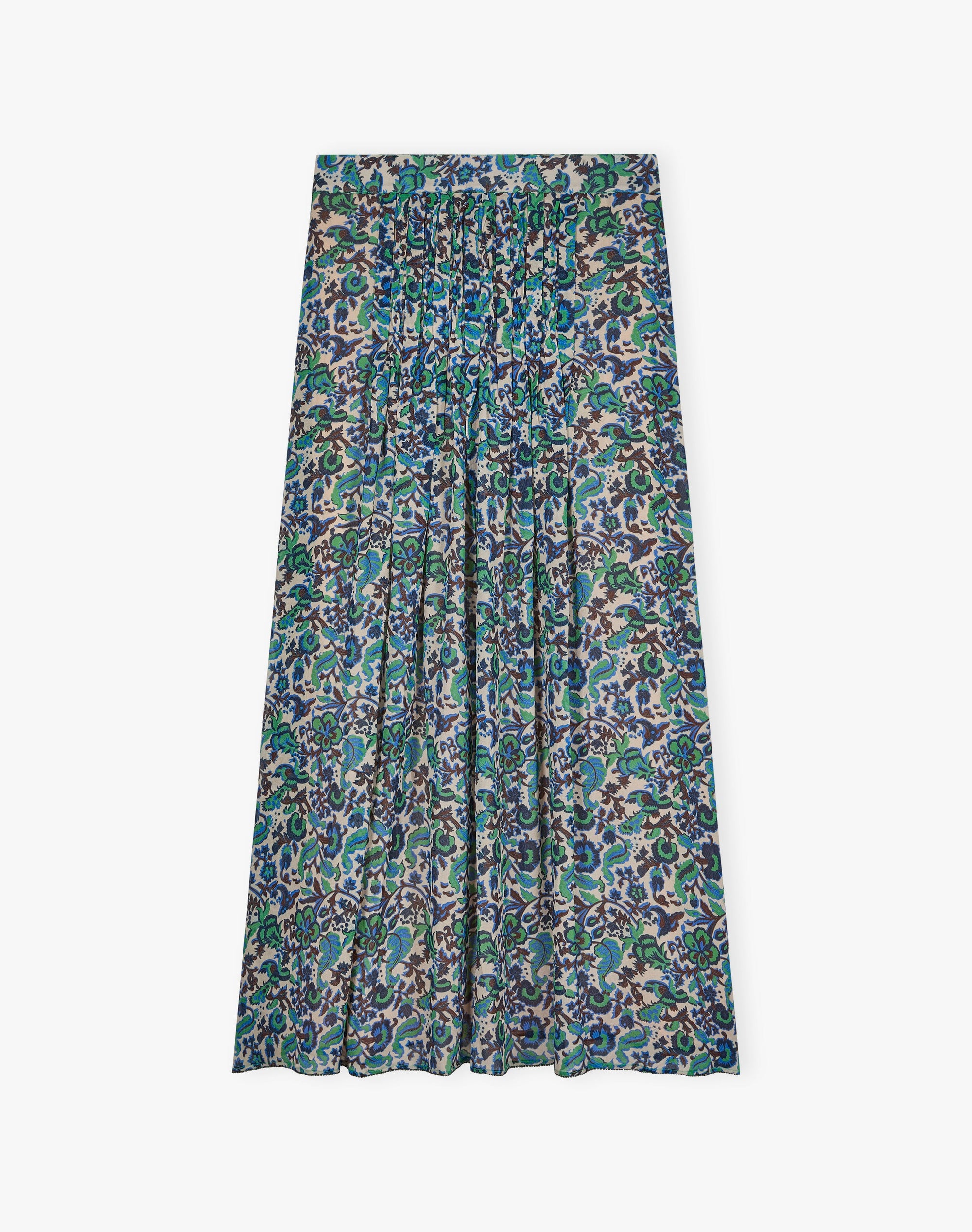 Silk Pleated Skirt