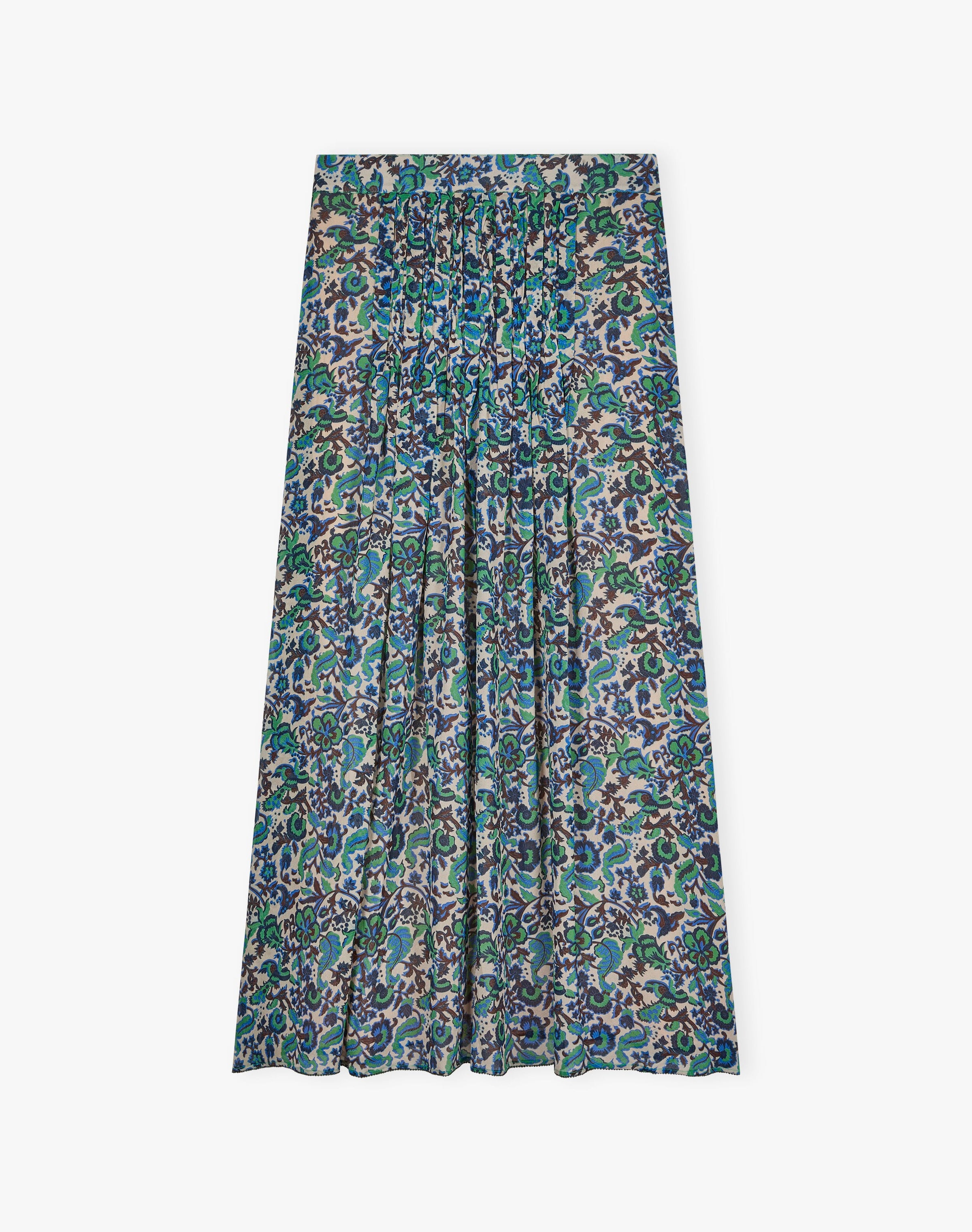 Silk Pleated Skirt
