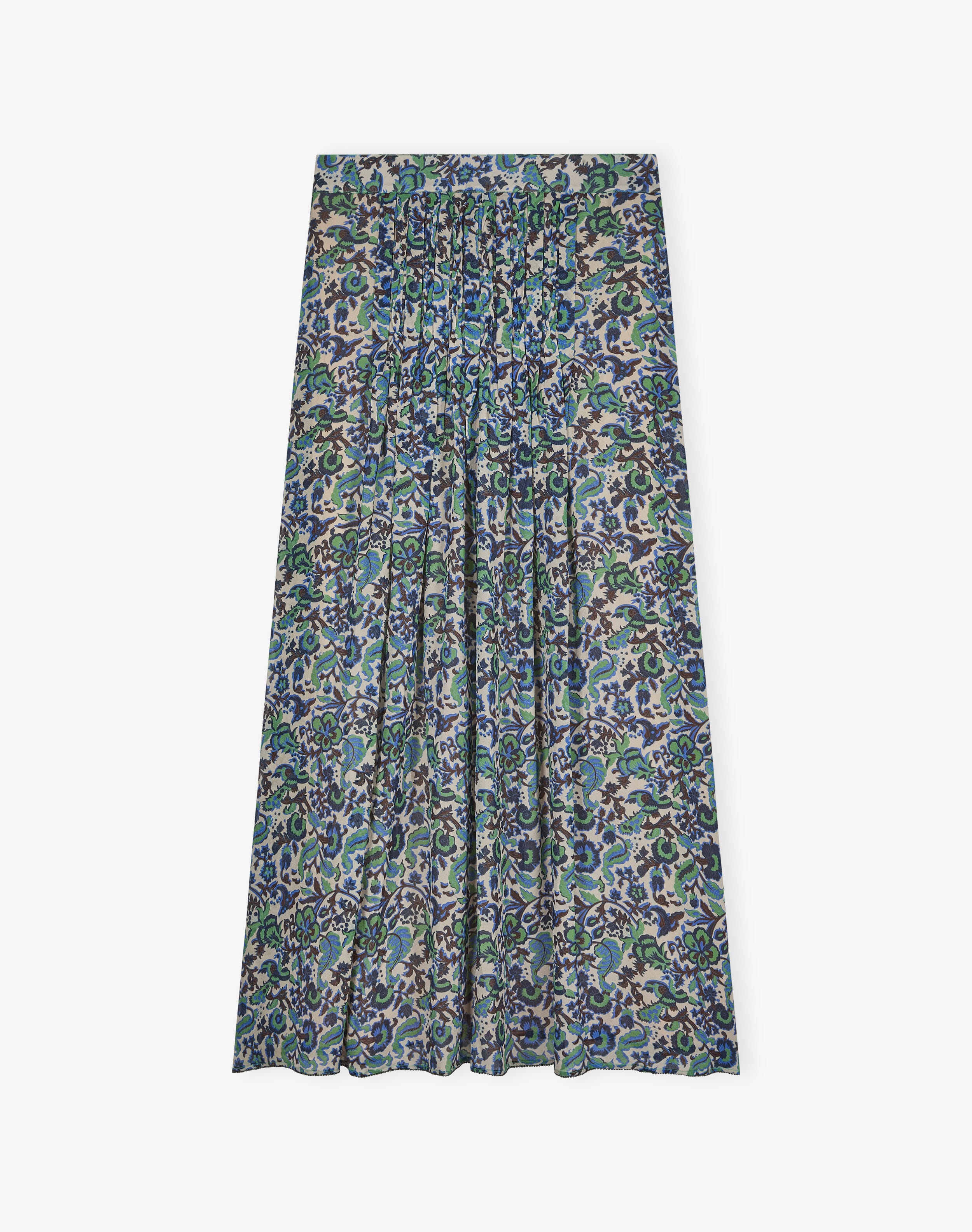 Silk Pleated Skirt