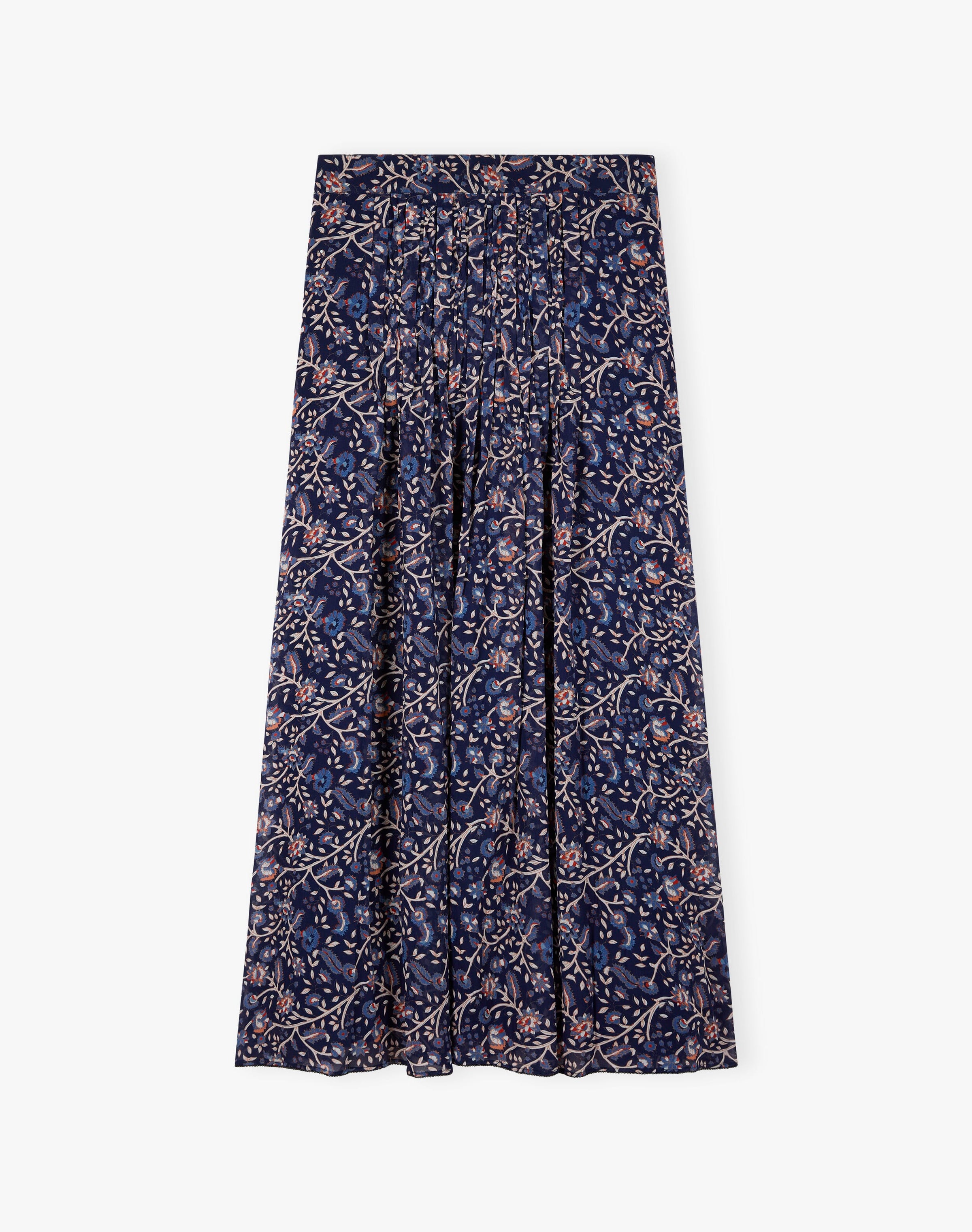 Silk Pleated Skirt