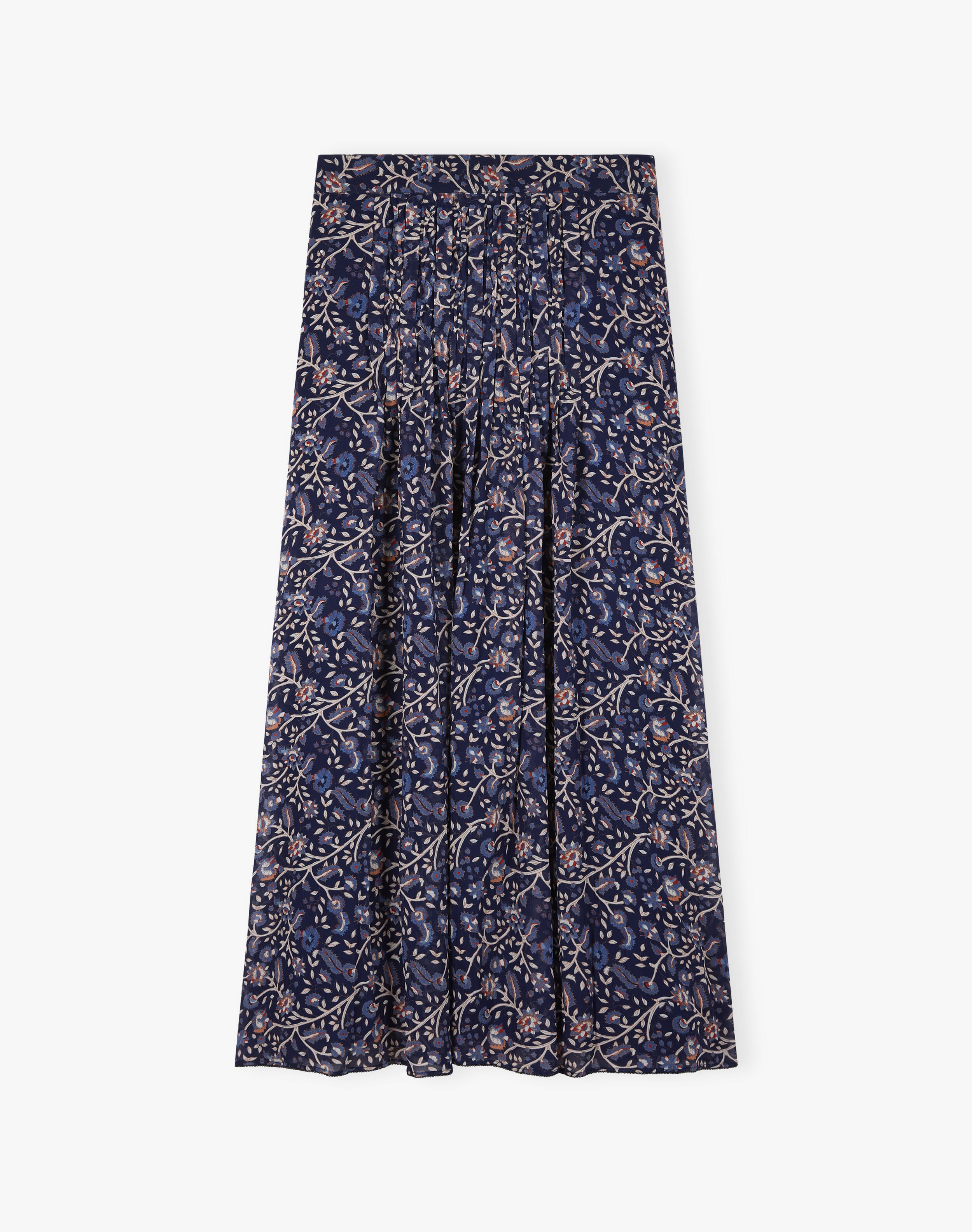 Silk Pleated Skirt