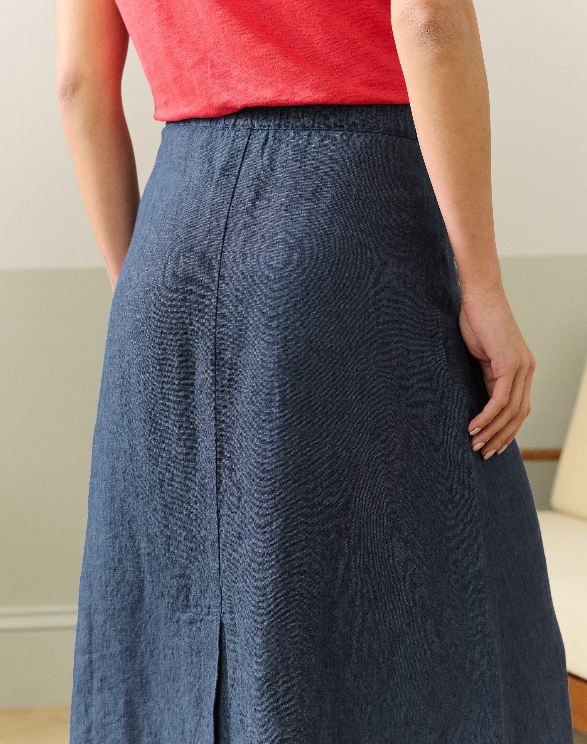 Cross Weave Linen Skirt
