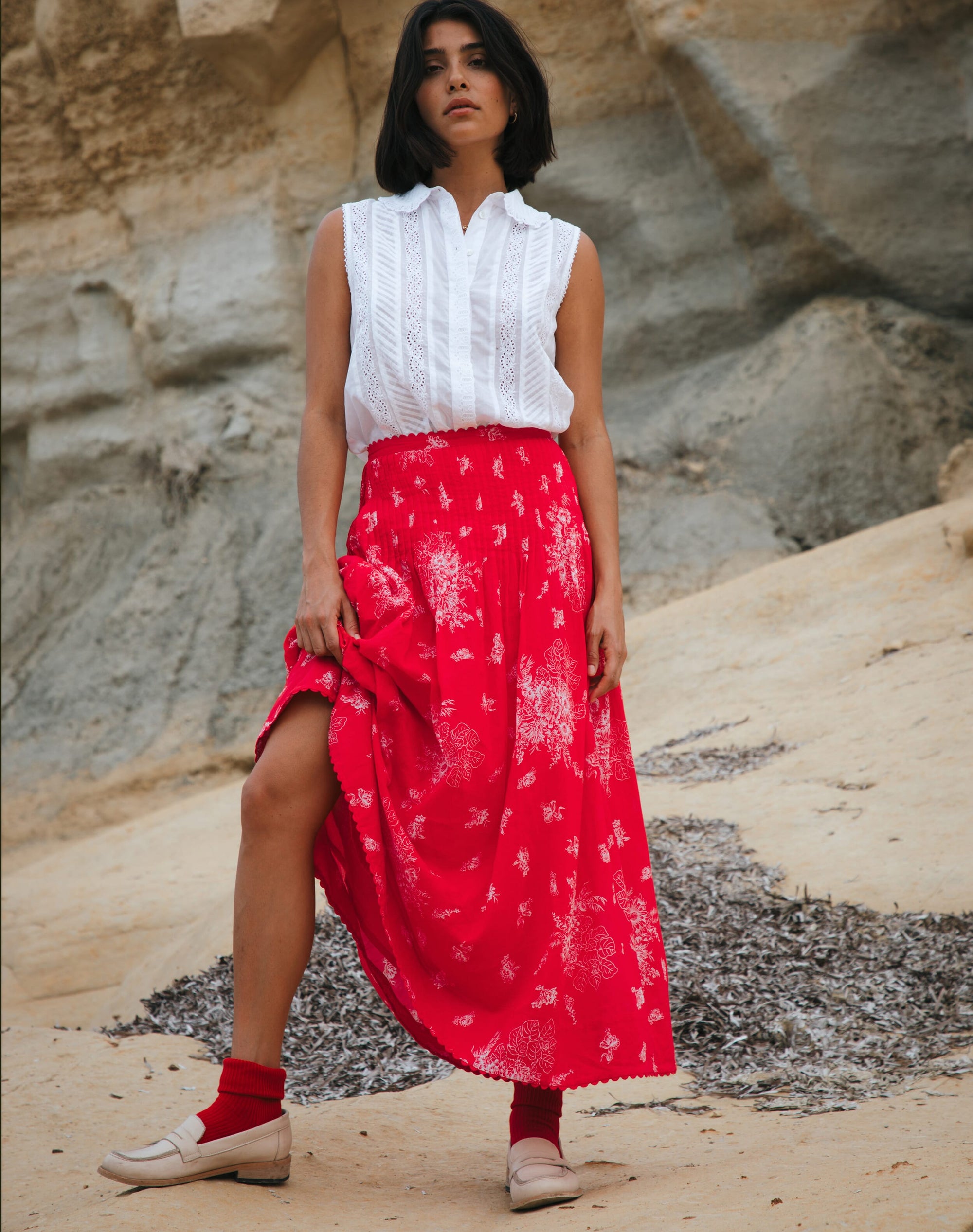 Organic Cotton Maxi Skirt