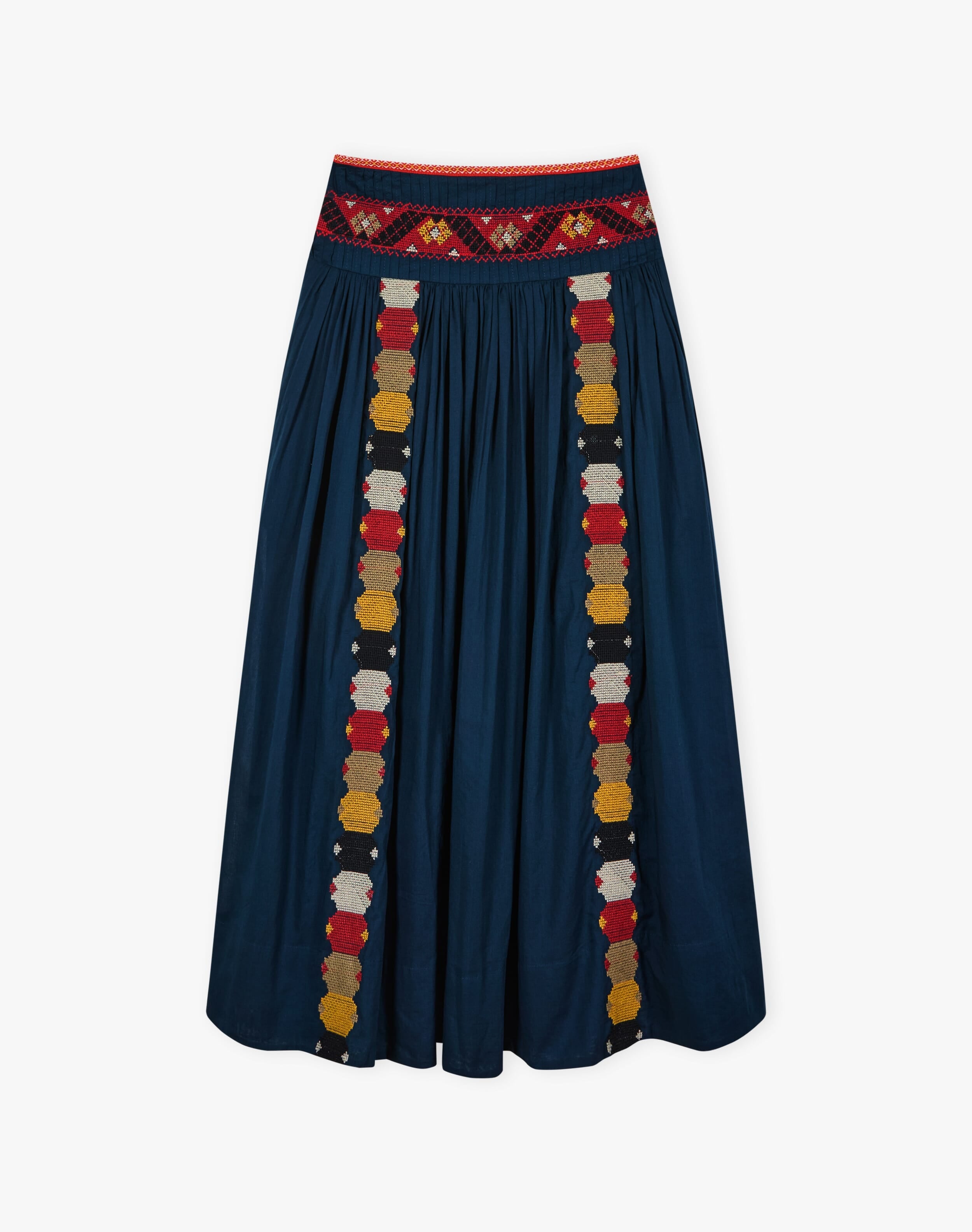 Cotton Folk Embroidered Skirt