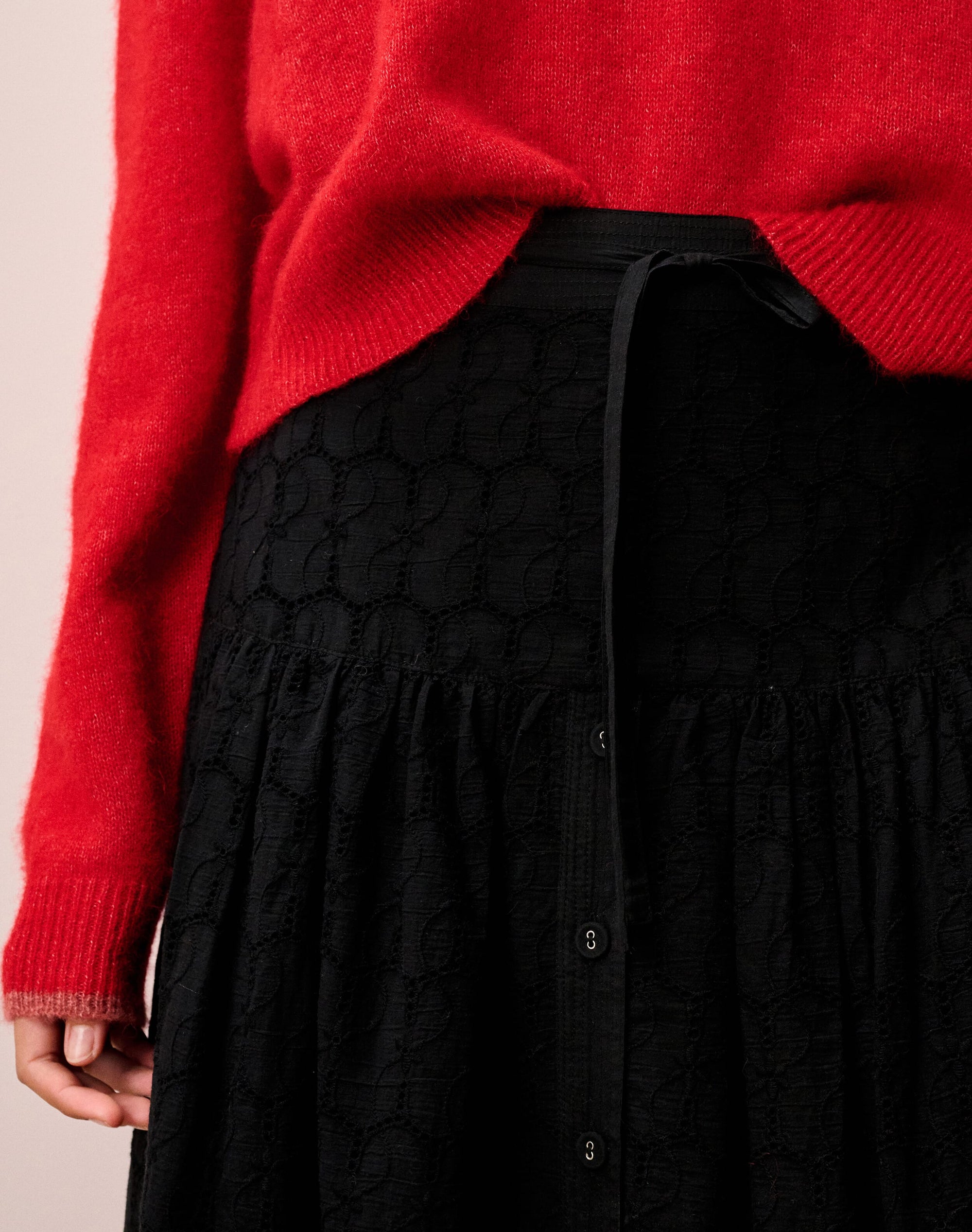 Organic Cotton Broderie Anglaise Skirt