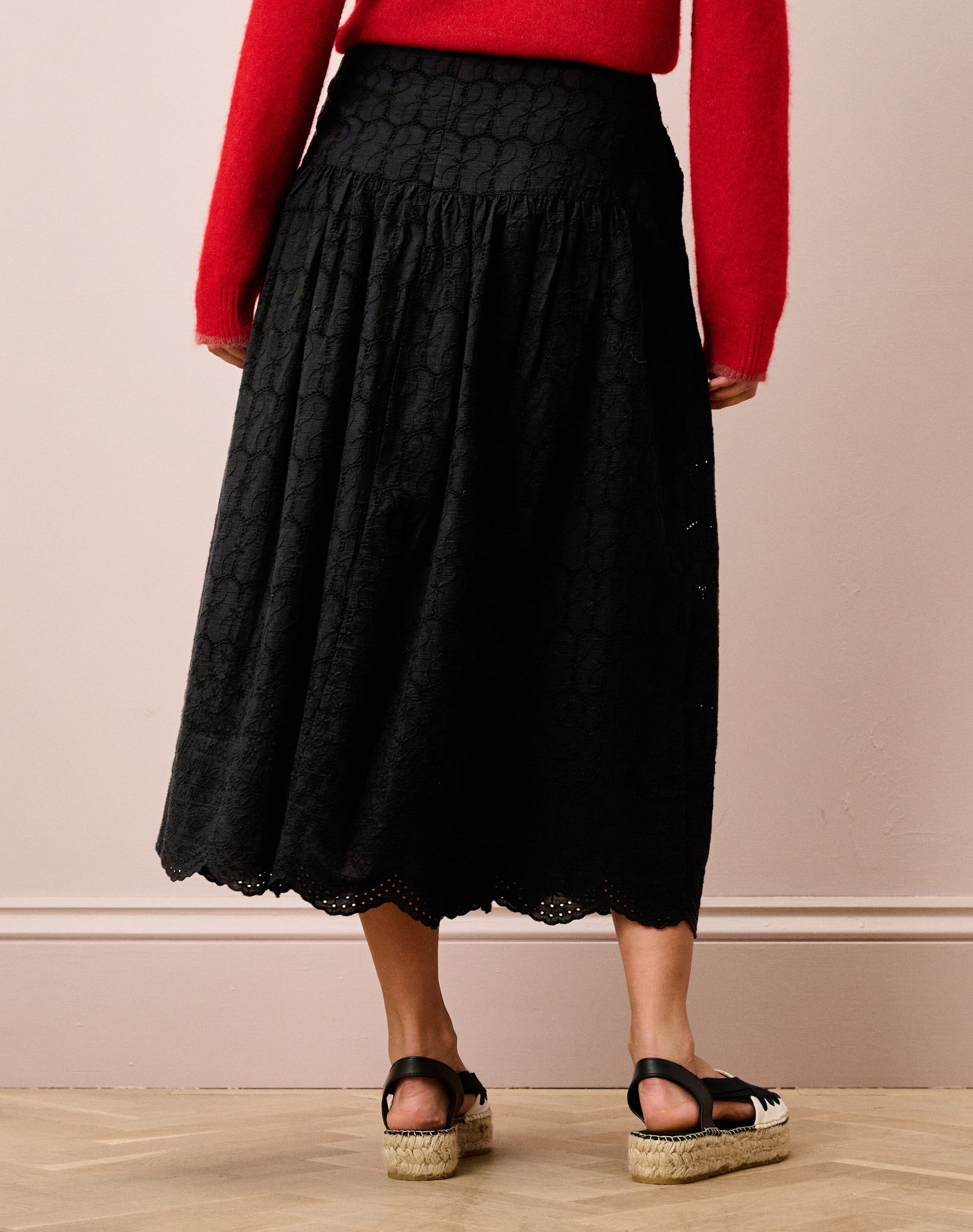 Organic Cotton Broderie Anglaise Skirt