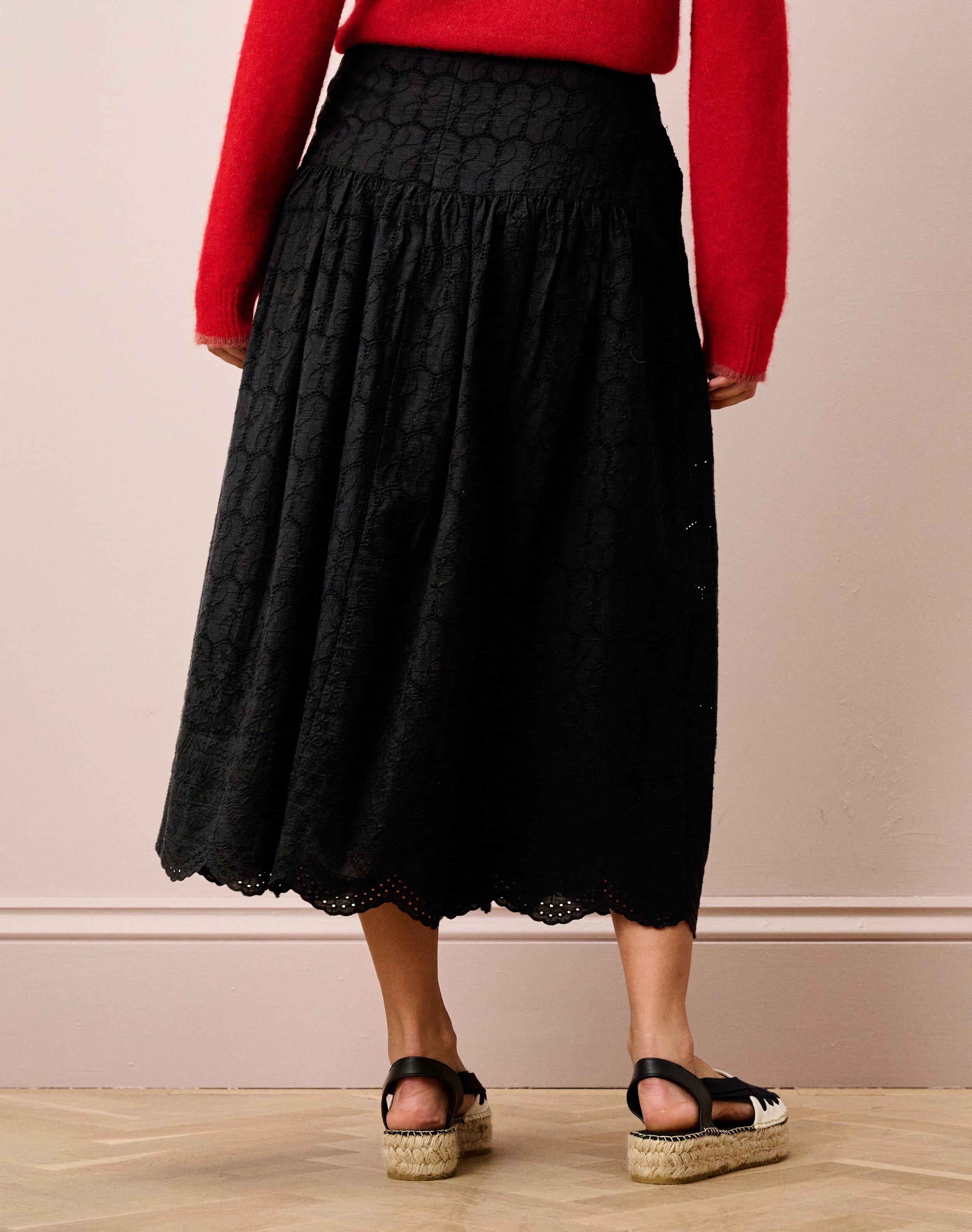 Organic Cotton Broderie Anglaise Skirt