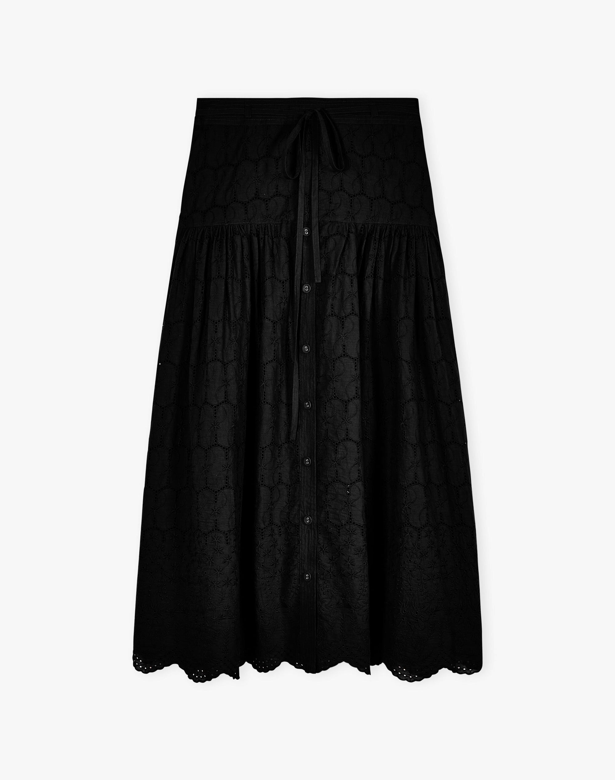 Organic Cotton Broderie Anglaise Skirt