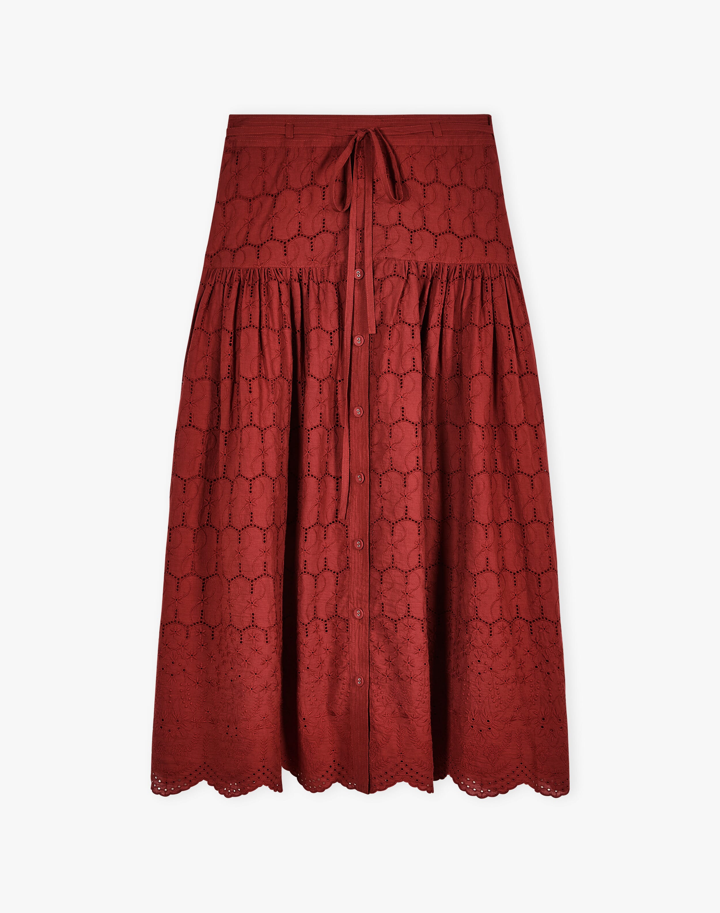 Organic Cotton Broderie Anglaise Skirt