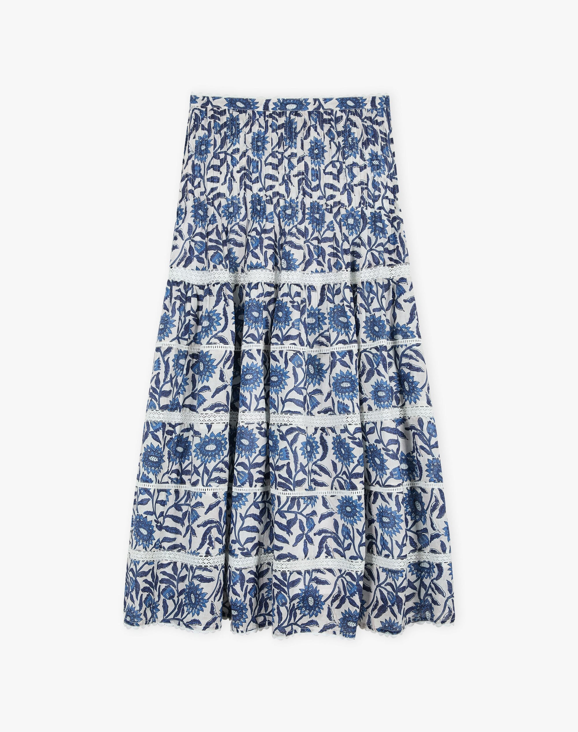 Organic Cotton Block Print Skirt