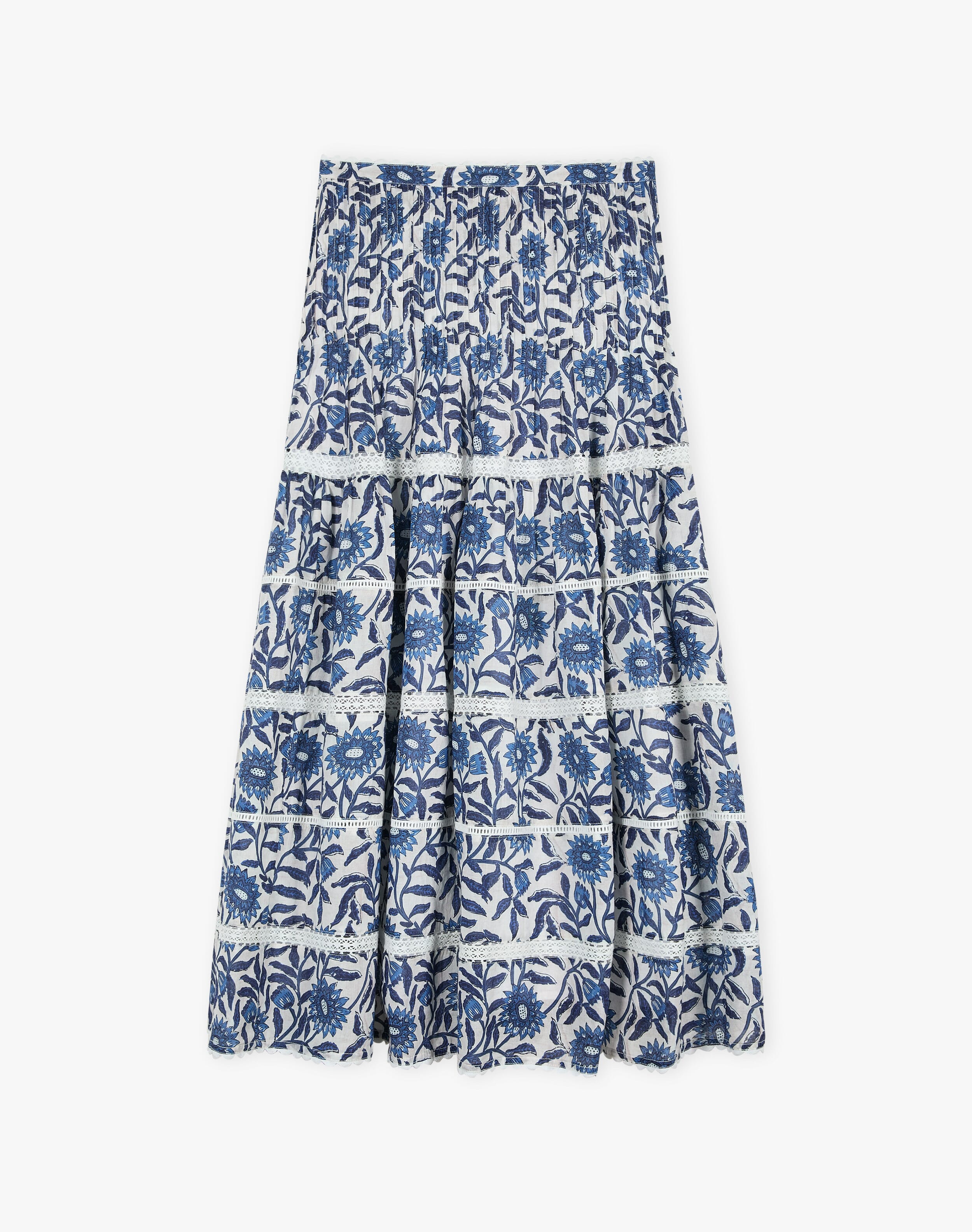 Organic Cotton Block Print Skirt